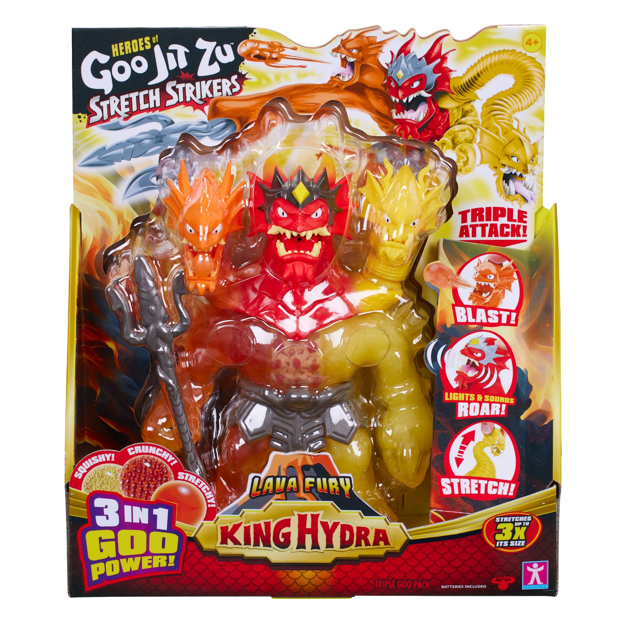 Heroes of Goo Jit Zu – Figūrėlė su šviesomis ir garsais Stretch Strikers karalius Hydra