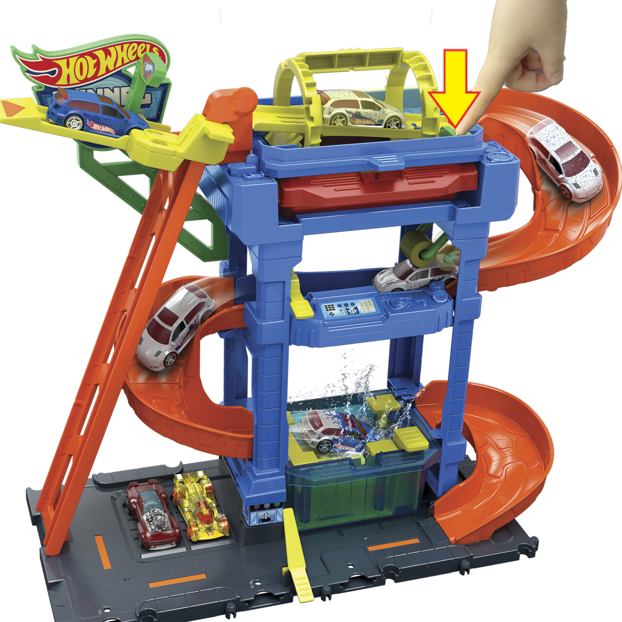 Hot Wheels – Rinkinys „Tunelinė autoplovykla“, HTN80 - Image 5