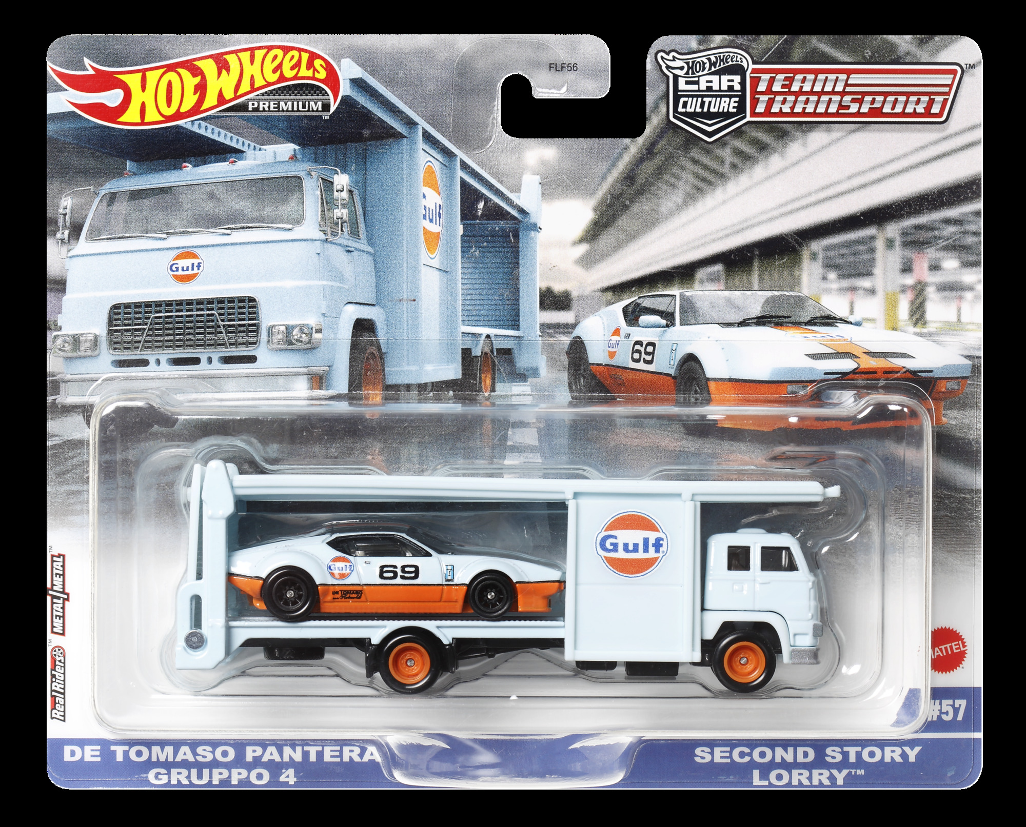 Hot Wheels - Automodeliukas vilkikas su automobiliu, FLF56 - Image 7