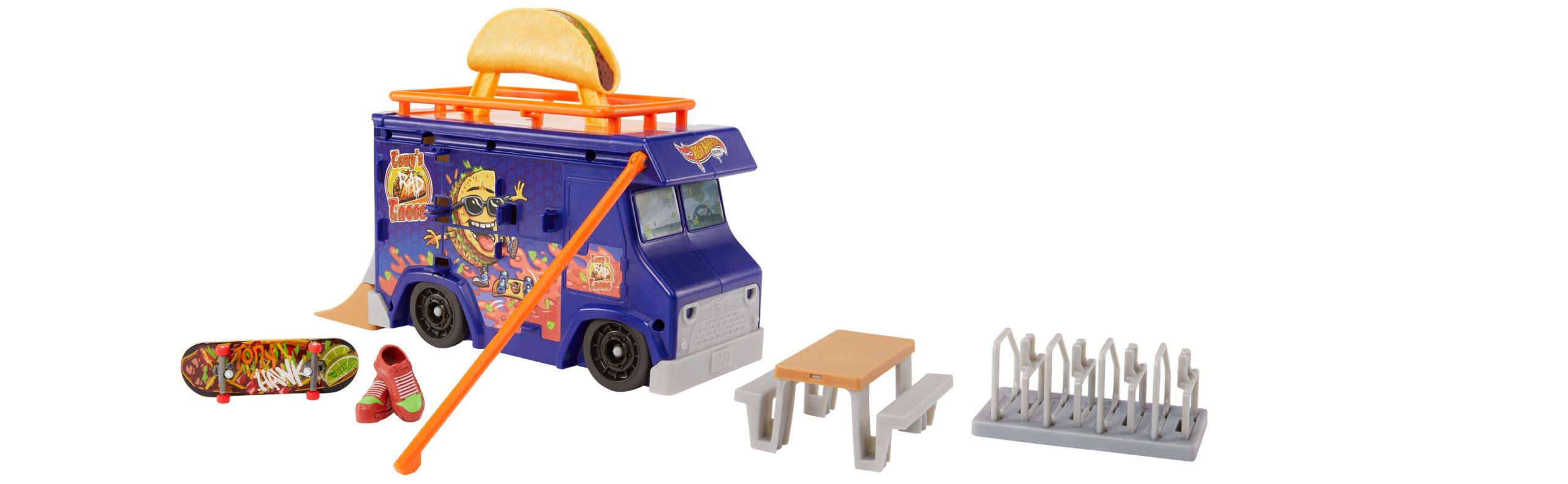 Hot Wheels - Žaidimo rinkinys Taco riedlenčių parkas, HMK00