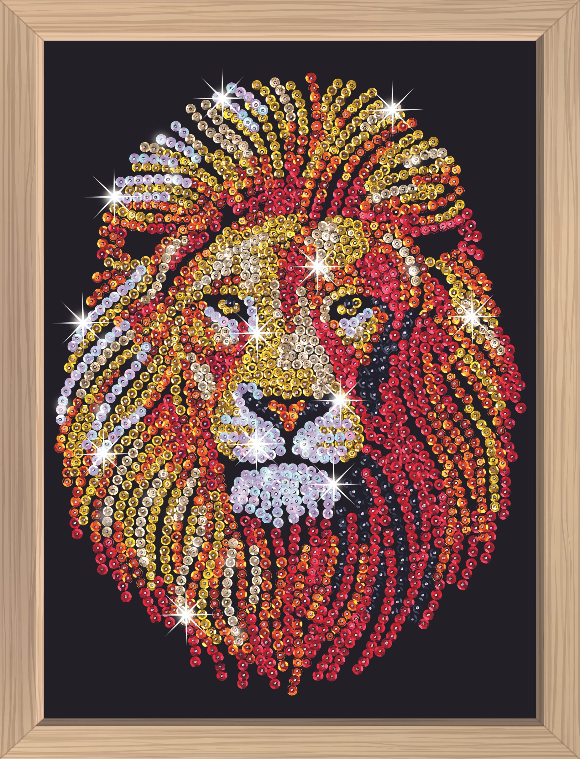 Kitfix DIY – Sequin Art mėlynasis rinkinys „Liūtas“ - Image 2