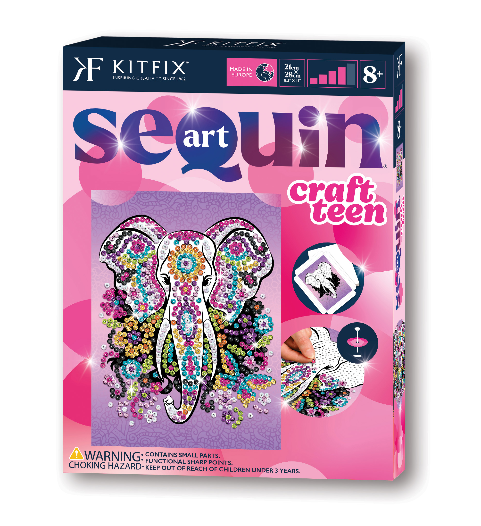 Kitfix DIY – Sequin Art rinkinys „Dramblys“