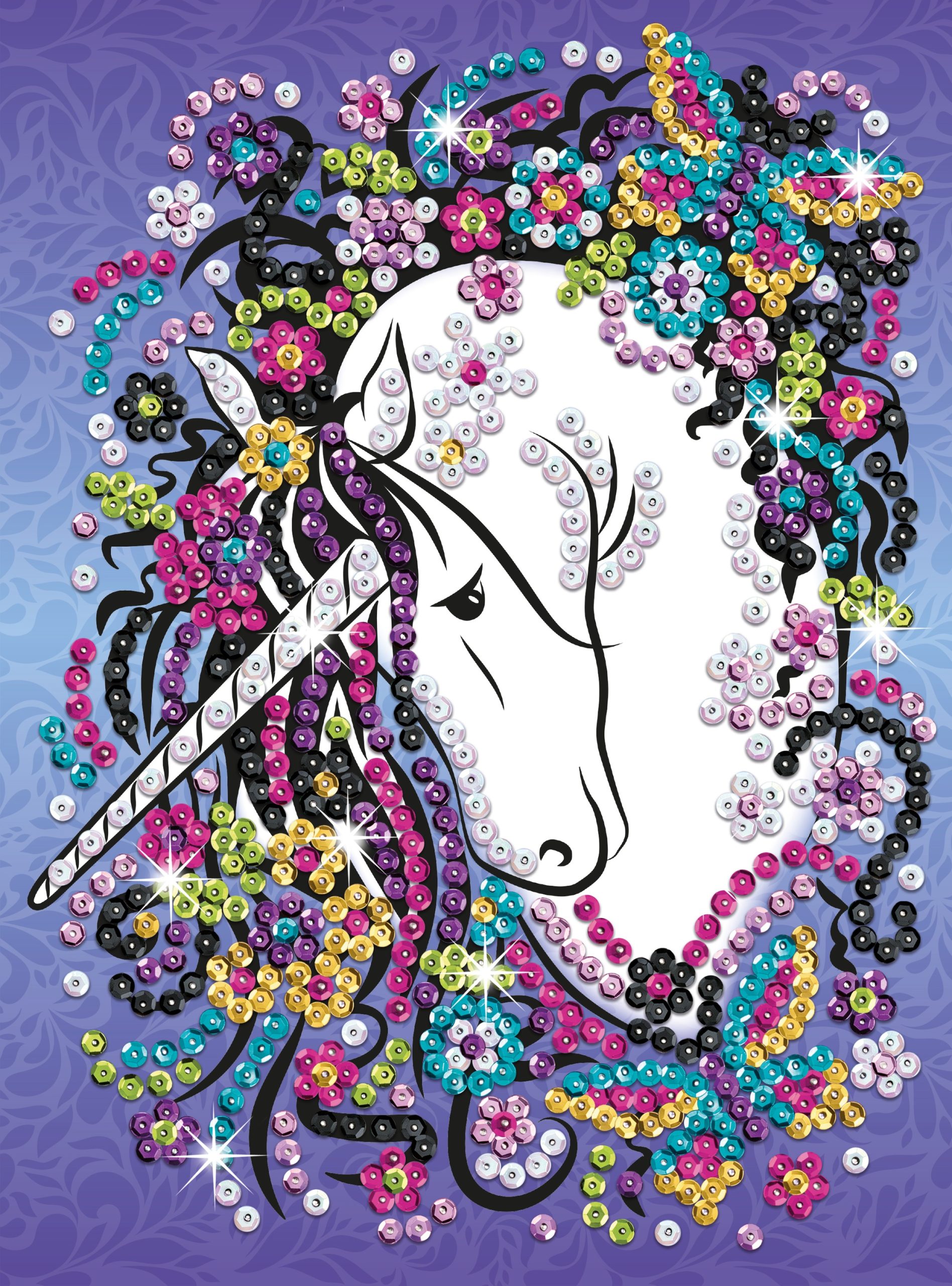 Kitfix DIY – Sequin Art Craft Teen rinkinys „Vienaragis“ - Image 2