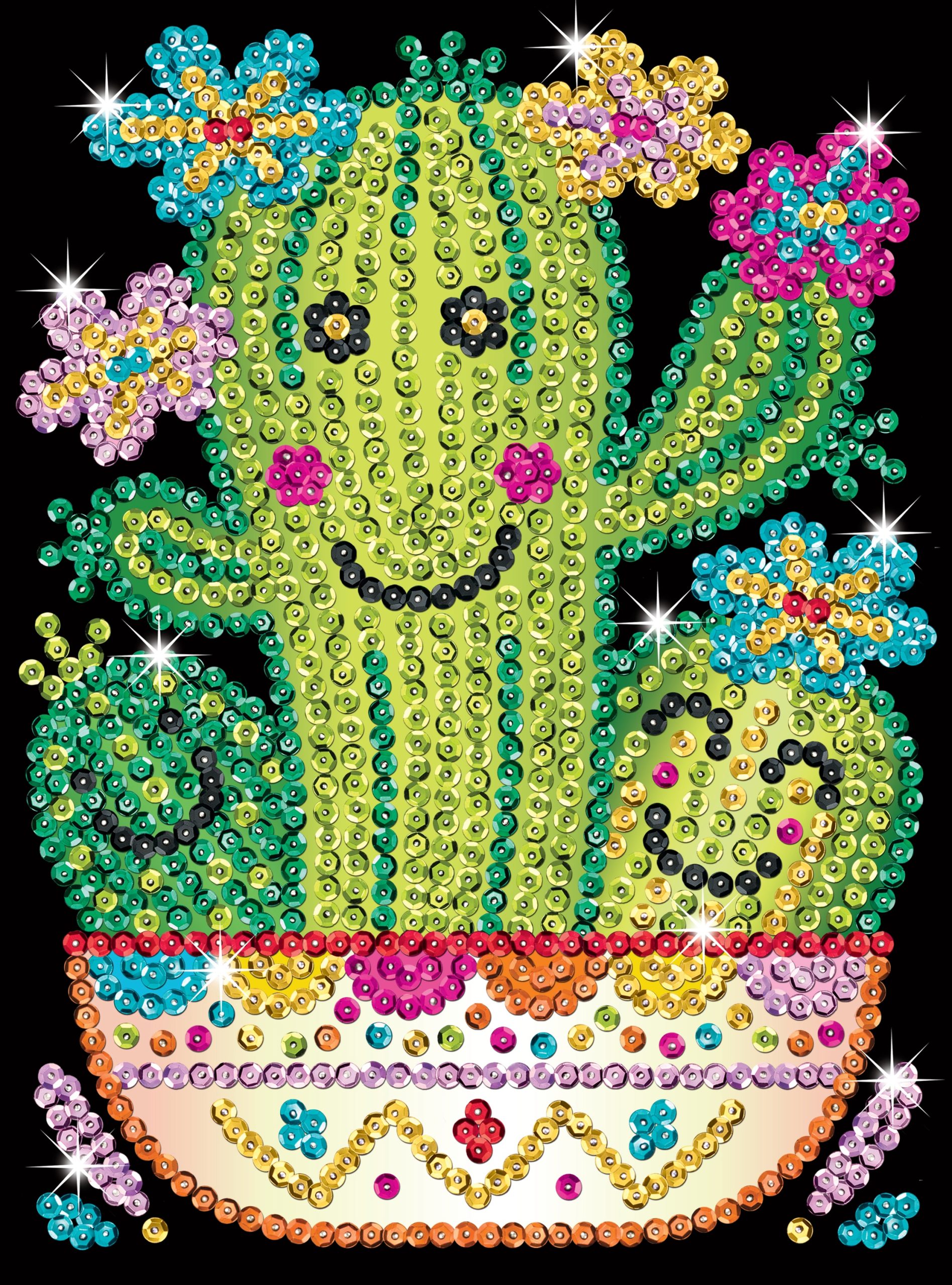 Kitfix DIY – Sequin Art raudonasis rinkinys „Kaktusas“ - Image 2