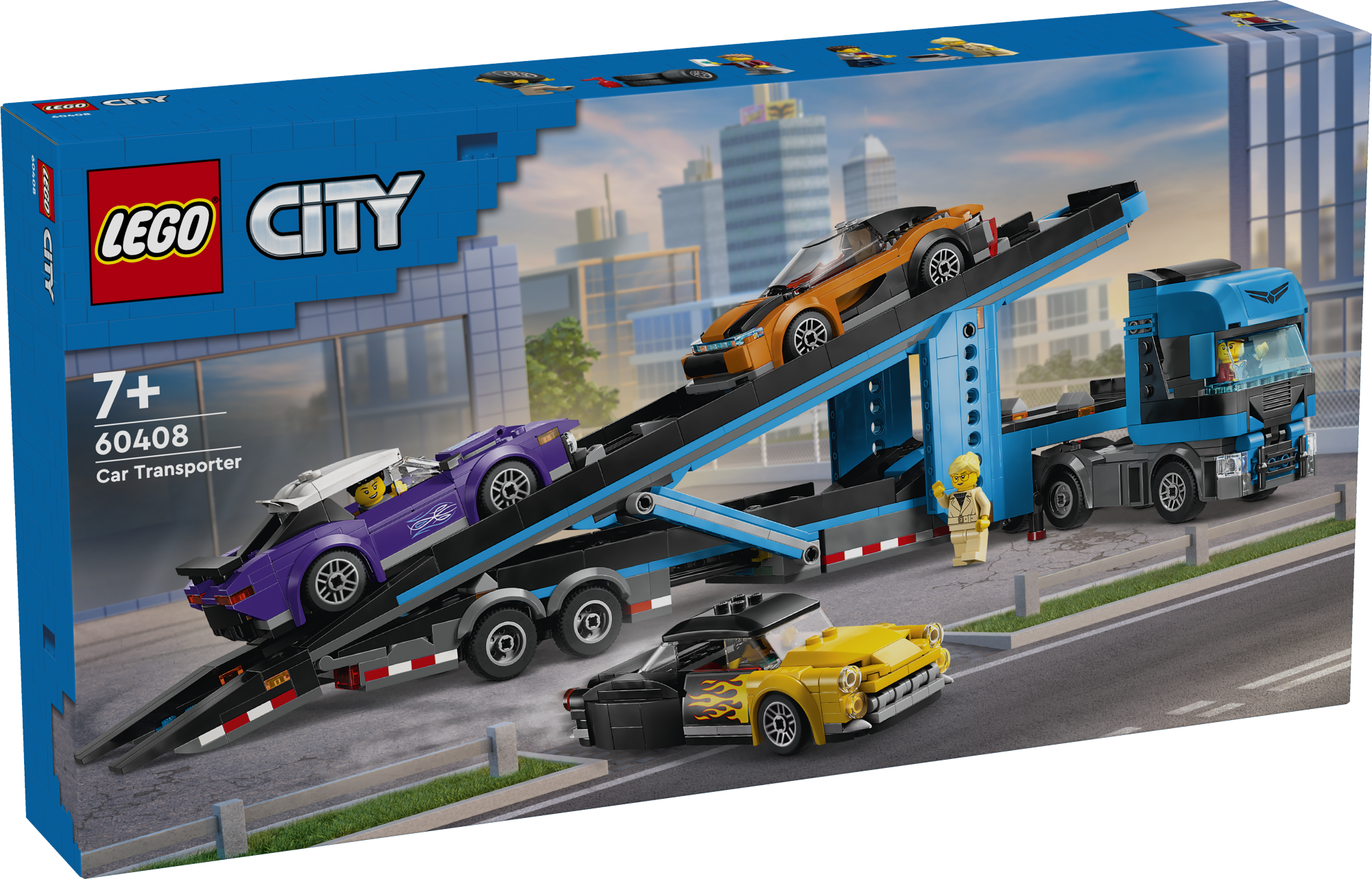 LEGO City - Automobilių transporteris su sportiniais automobiliais