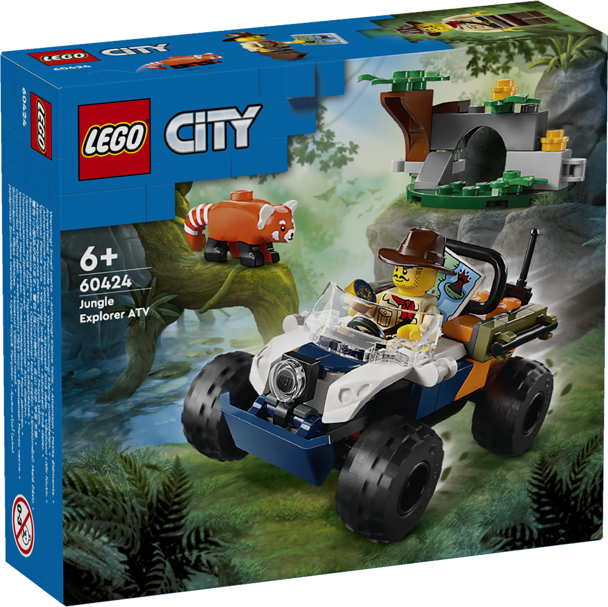 LEGO City - Džiunglių tyrinėtojo keturratis: misija – raudonoji panda