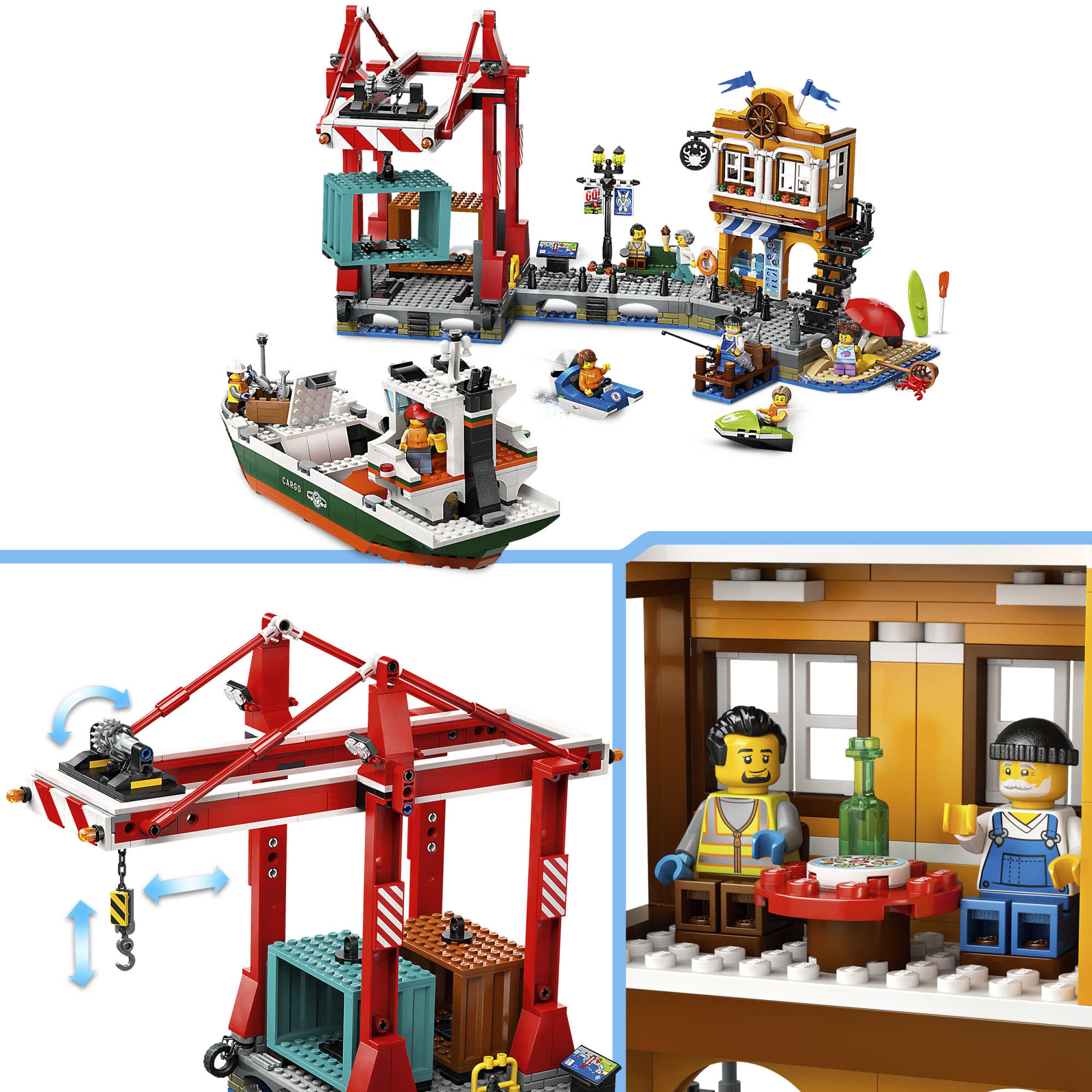 LEGO City – Pajūrio uostas su krovininiu laivu - Image 3