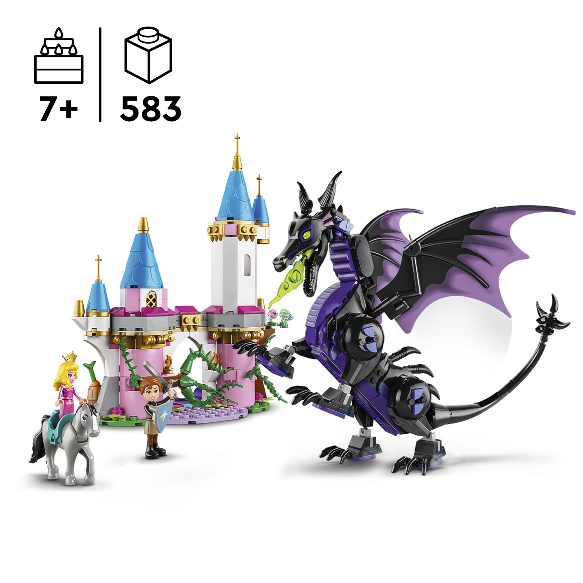 LEGO Disney – Piktadarė drakono pavidalu - Image 2
