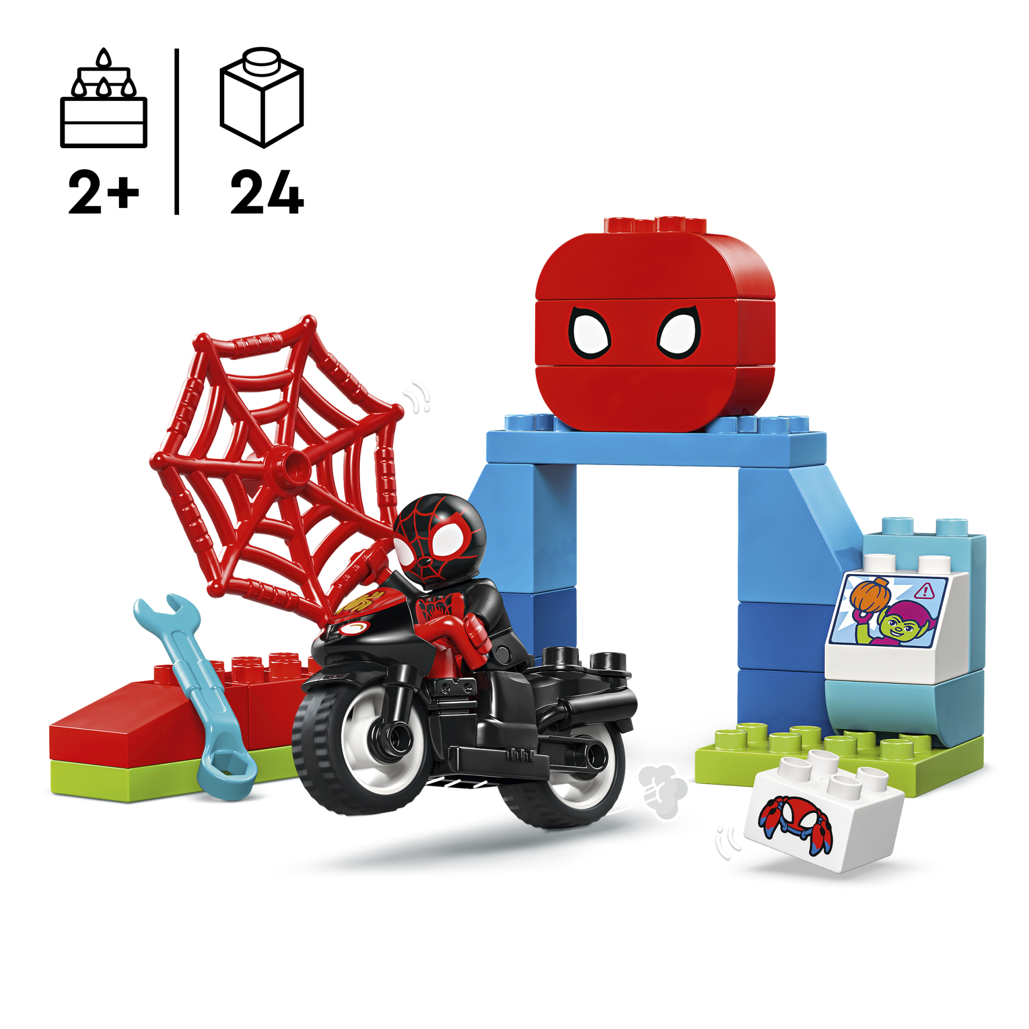 Spider-Man – Suktuko nuotykiai su motociklu, Lego Duplo - Image 2