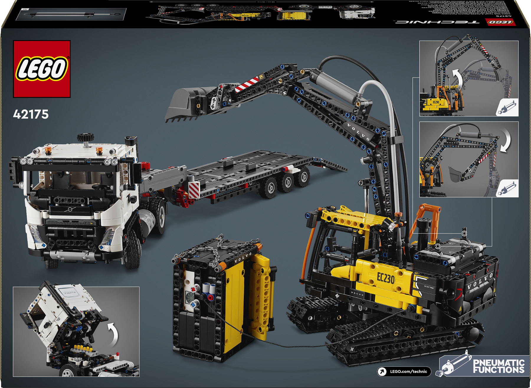 LEGO Technic – Sunkvežimis Volvo FMX ir elektrinis ekskavatorius Volvo EC230 - Image 2