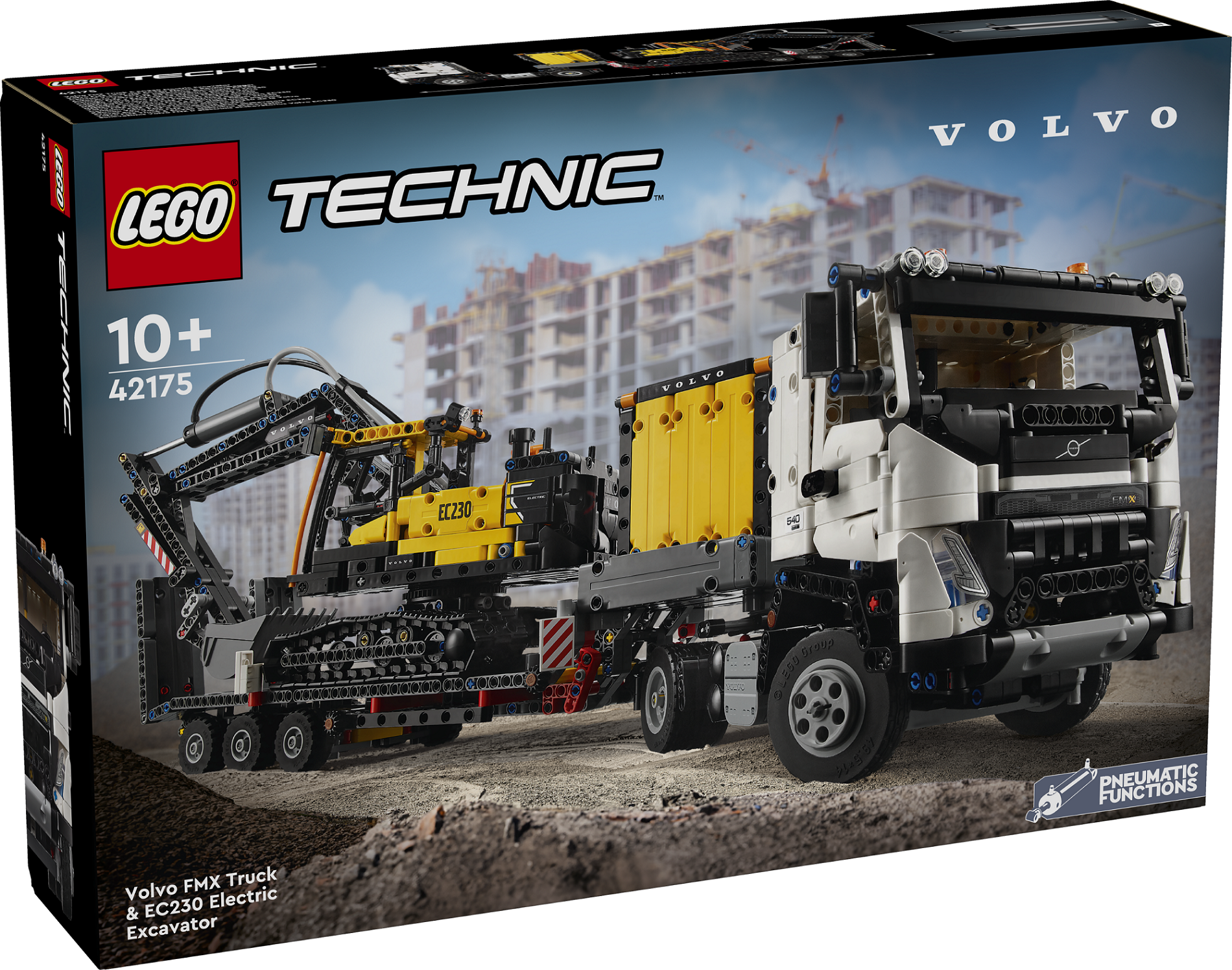 LEGO Technic – Sunkvežimis Volvo FMX ir elektrinis ekskavatorius Volvo EC230