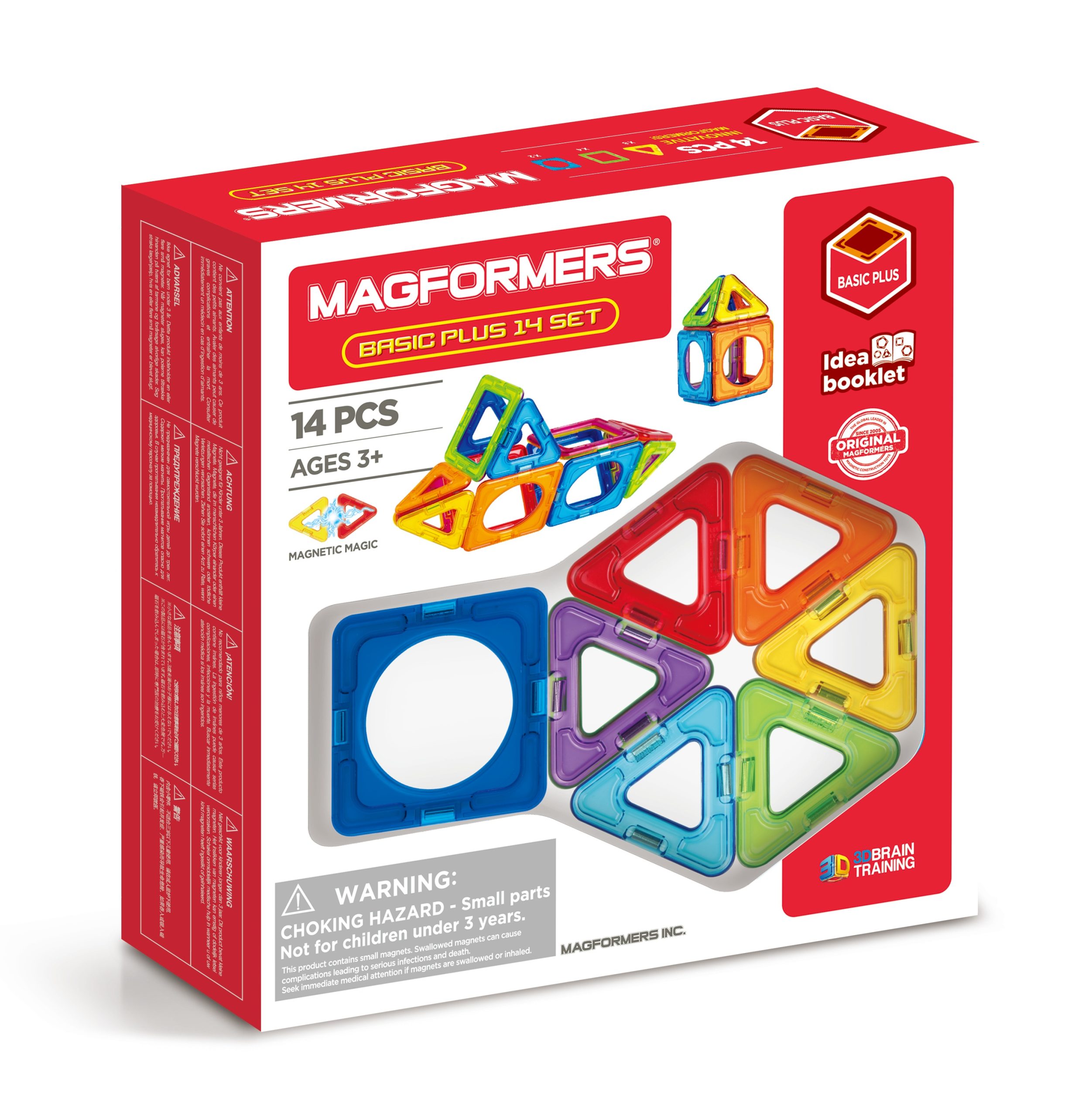 Magformers – Magnetinis rinkinys „Basic Plus“, 14 vnt.
