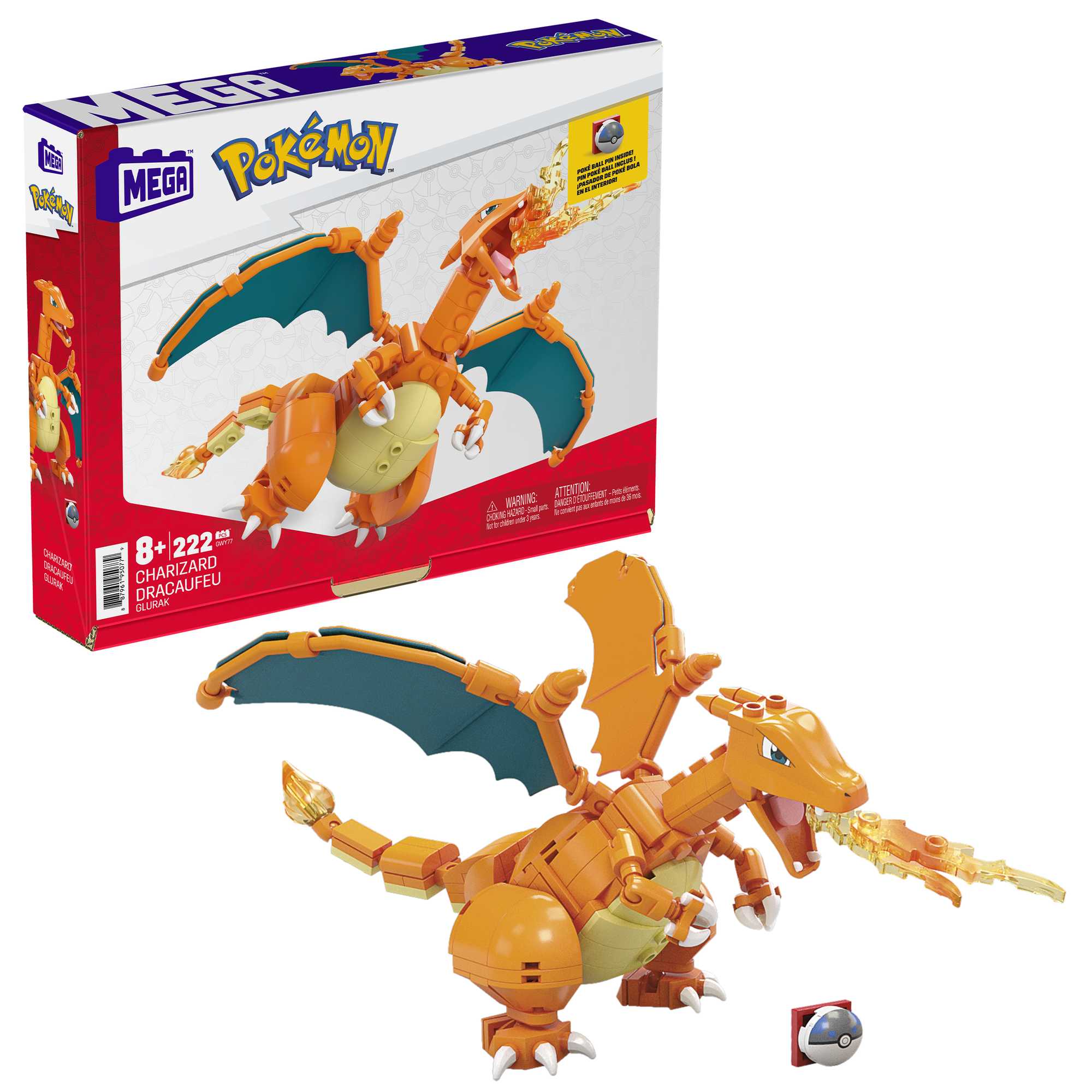 Pokemon - Mega Construx rinkinys Charizard, GWY77