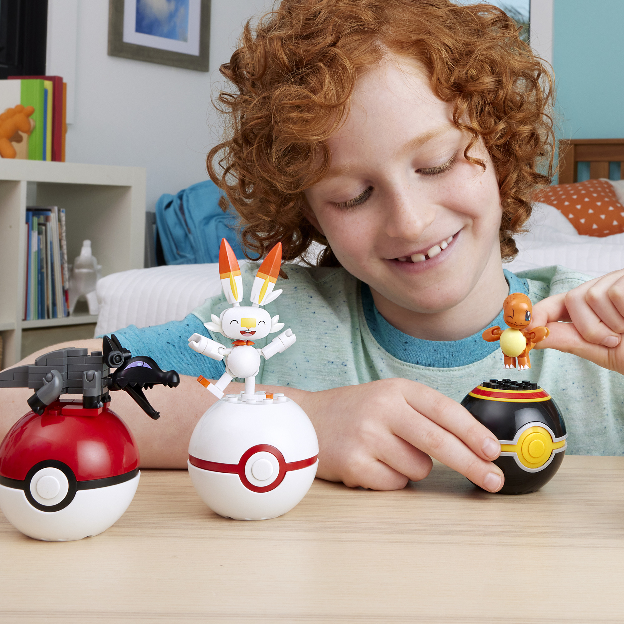 Pokemon - Mega Construx rinkinys Ugninių Poke rutulių pakuotė, HTJ06 - Image 2