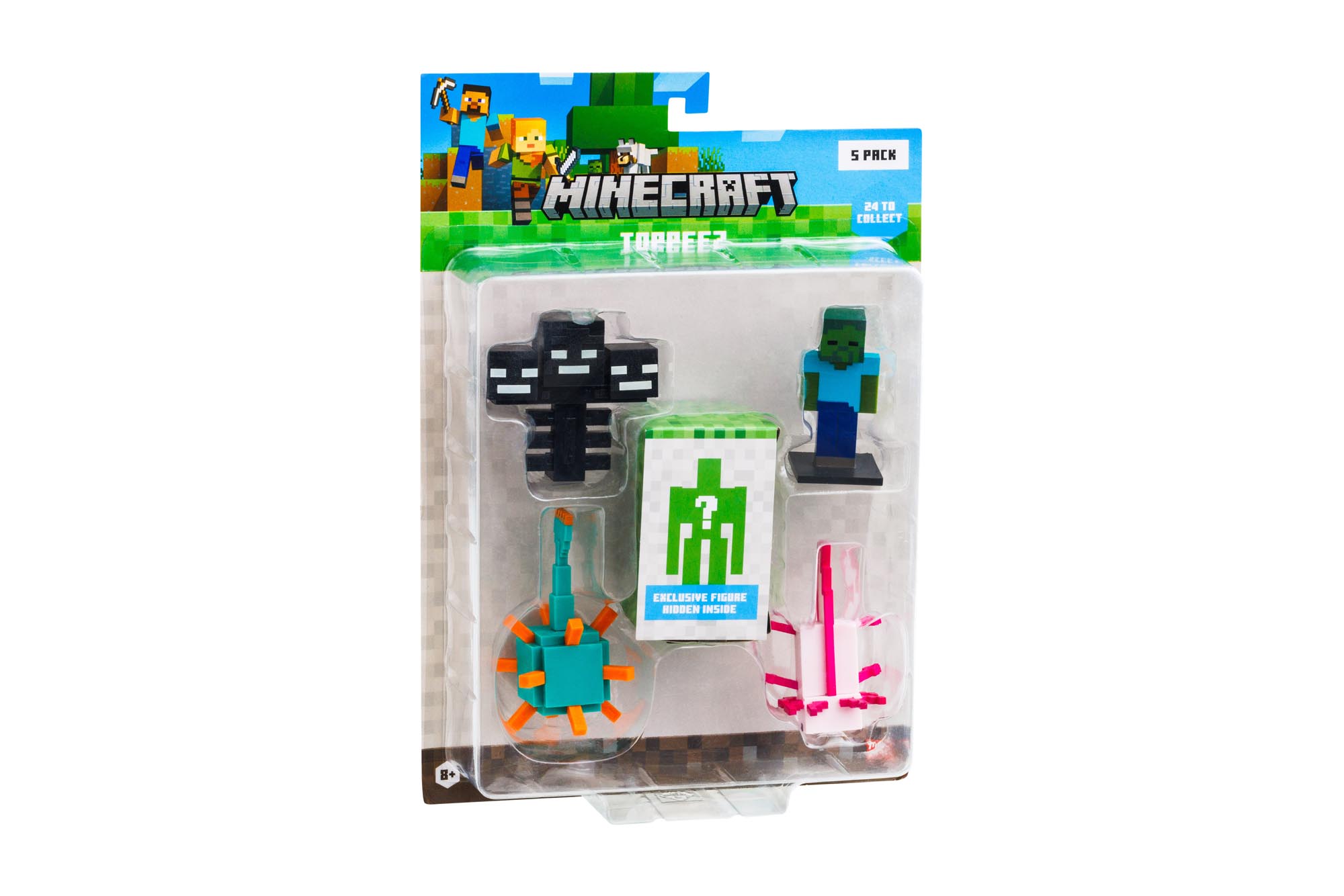 Minecraft – 3D pieštukų dekoracijos, 5 vnt.