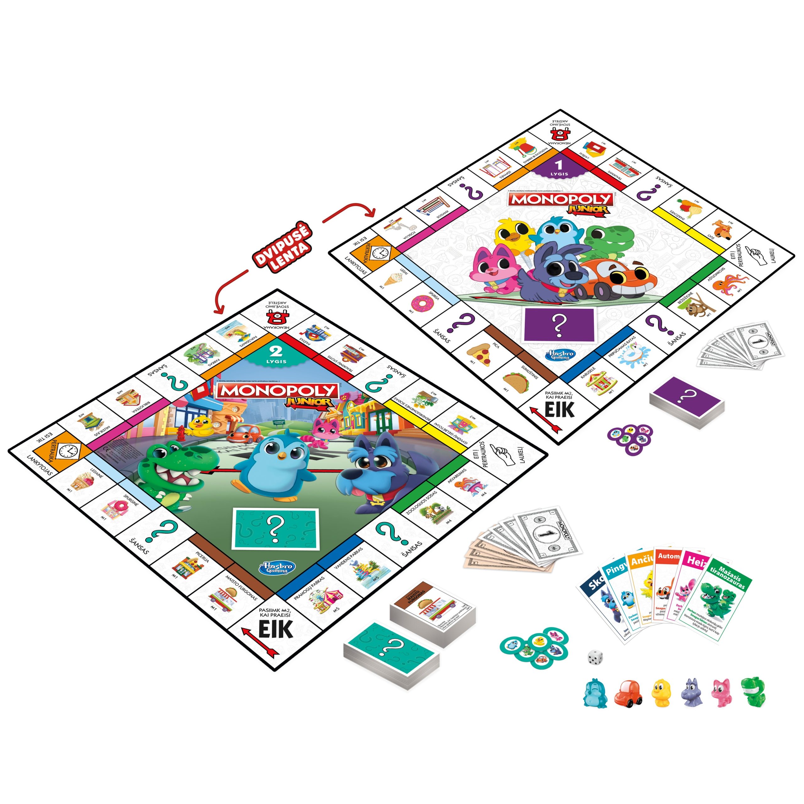 MONOPOLY - Žaidimas „Monopolis mažiesiems 2 in 1“, LT - Image 2