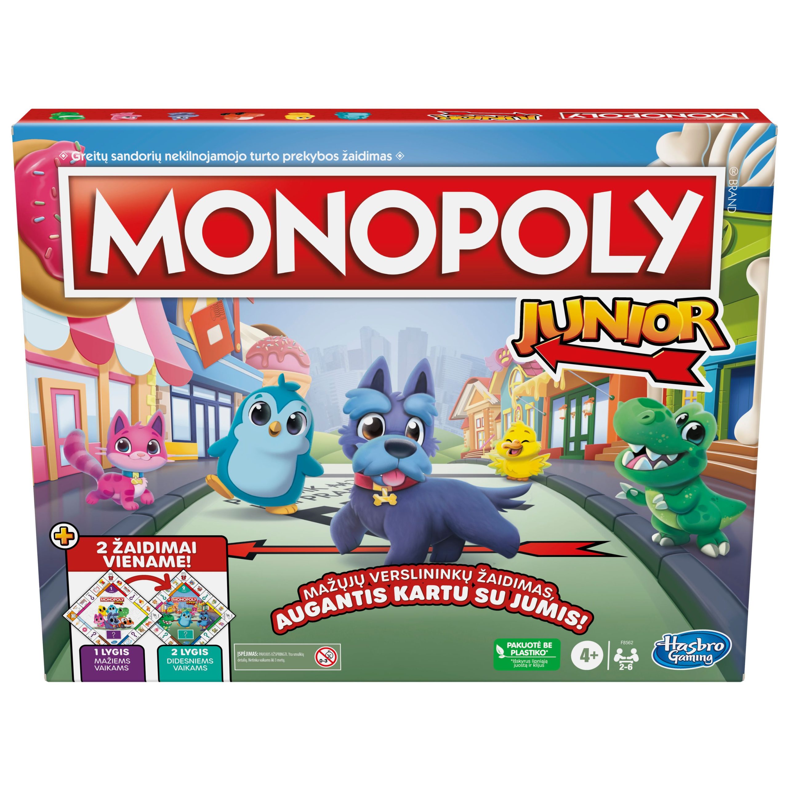 MONOPOLY - Žaidimas „Monopolis mažiesiems 2 in 1“, LT