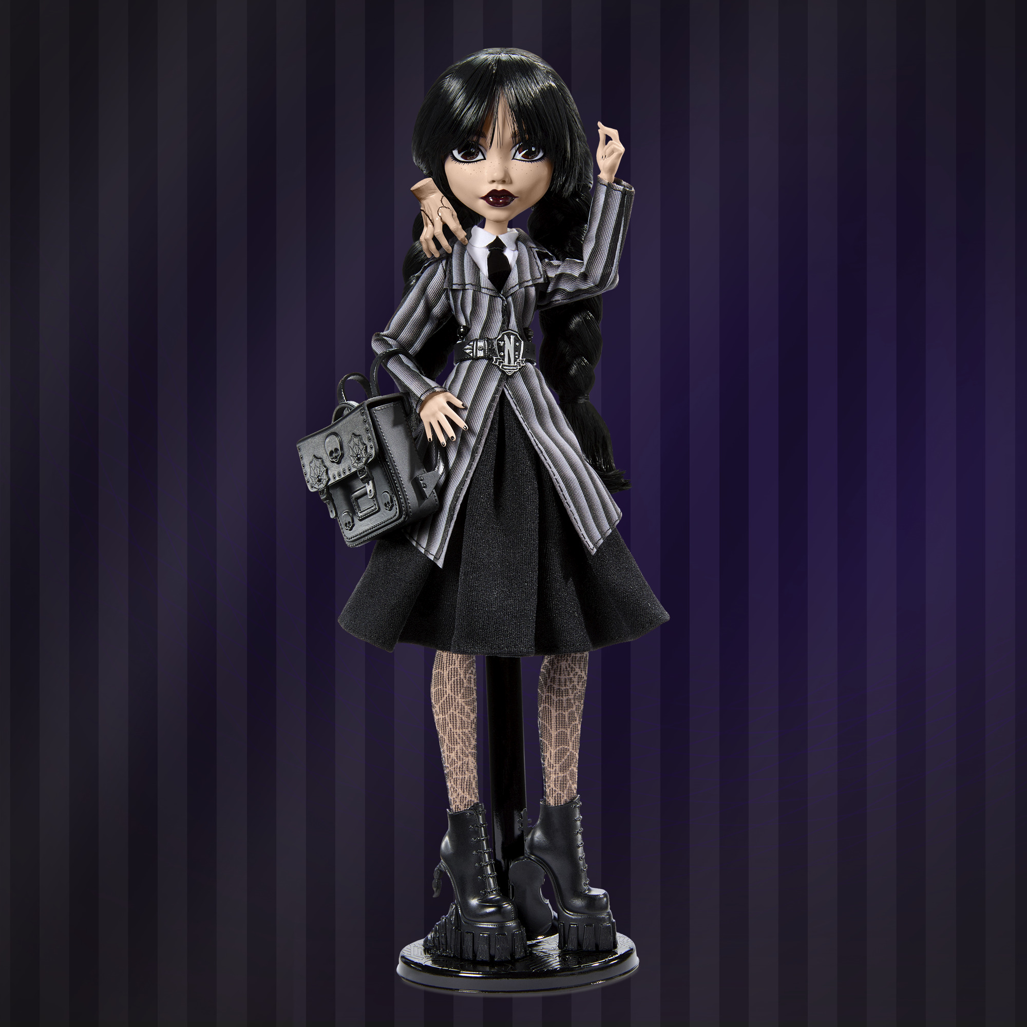 Monster High - Wednesday lėlė juoda suknele, HXJ03
