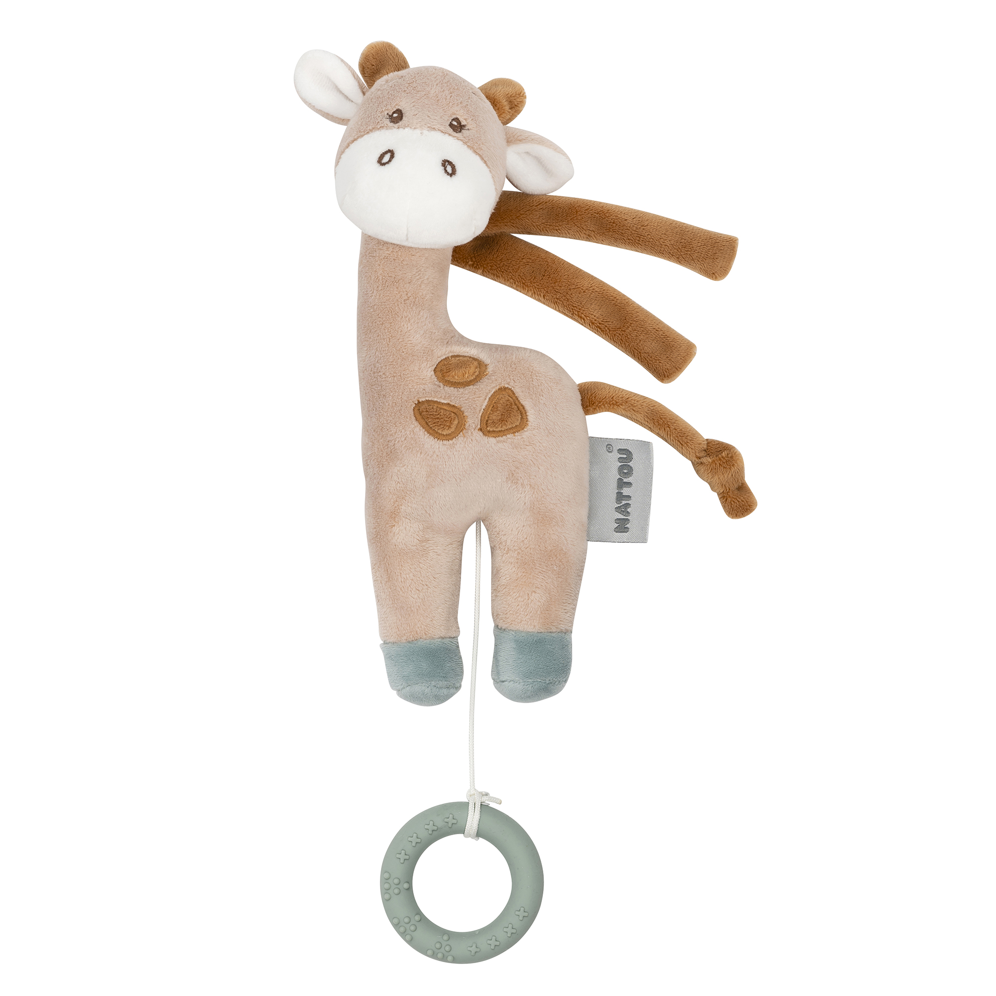 Nattou – Muzikinė mini žirafa - 20 cm