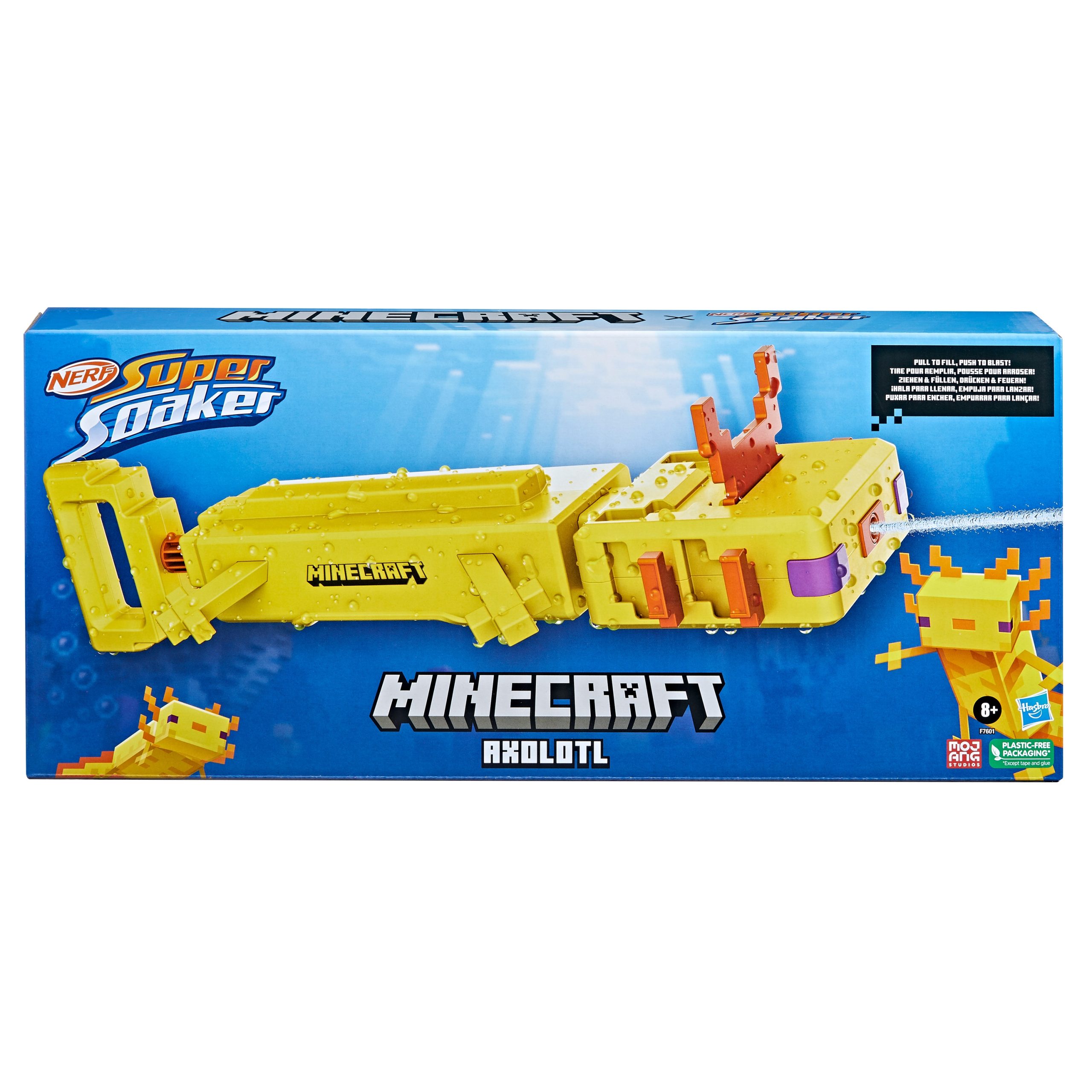 Minecraft - Nerf Supersoaker vandens šautuvas Axolotl