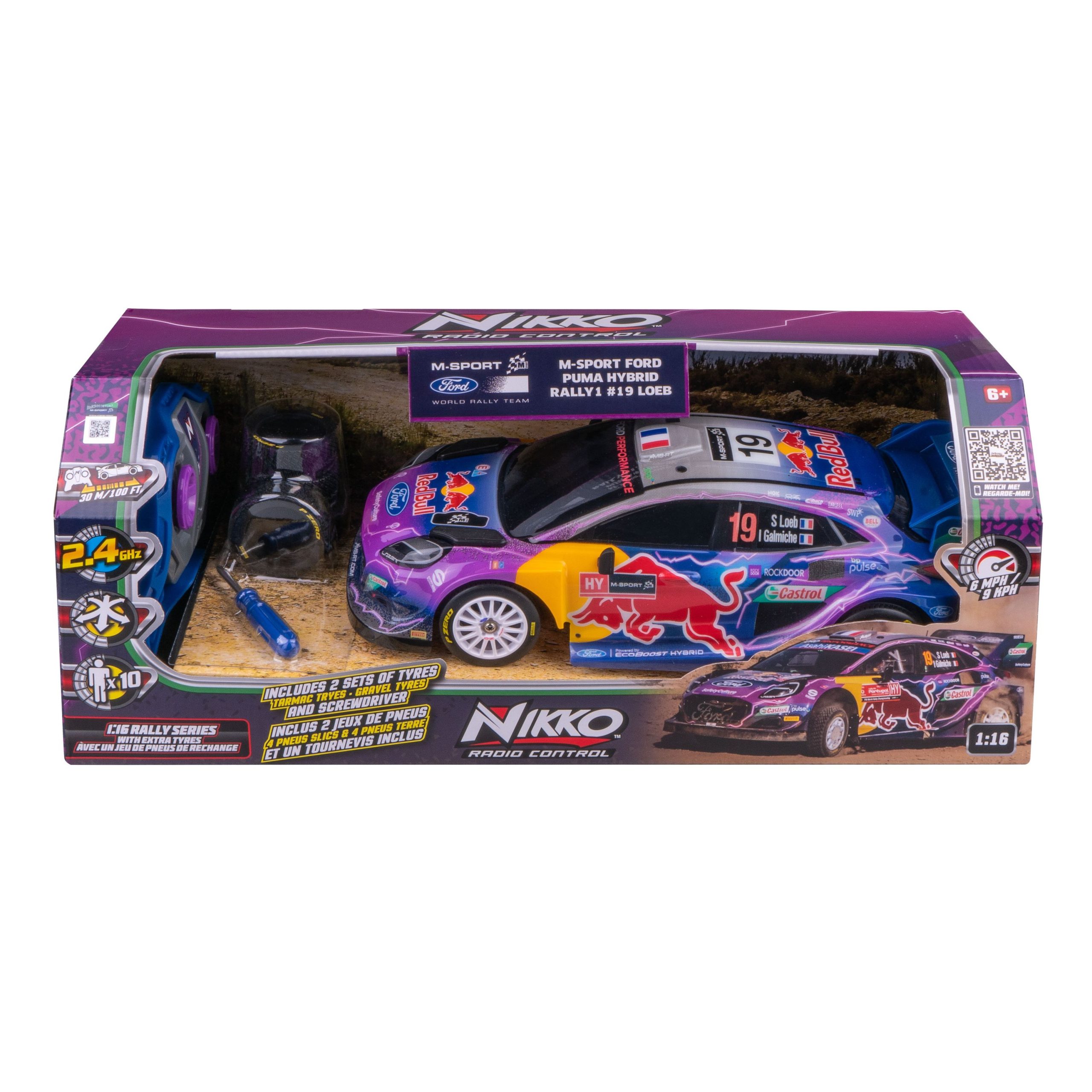 Nikko – RC automobilis M-Sport Ford Puma #19 Loeb, 1:16
