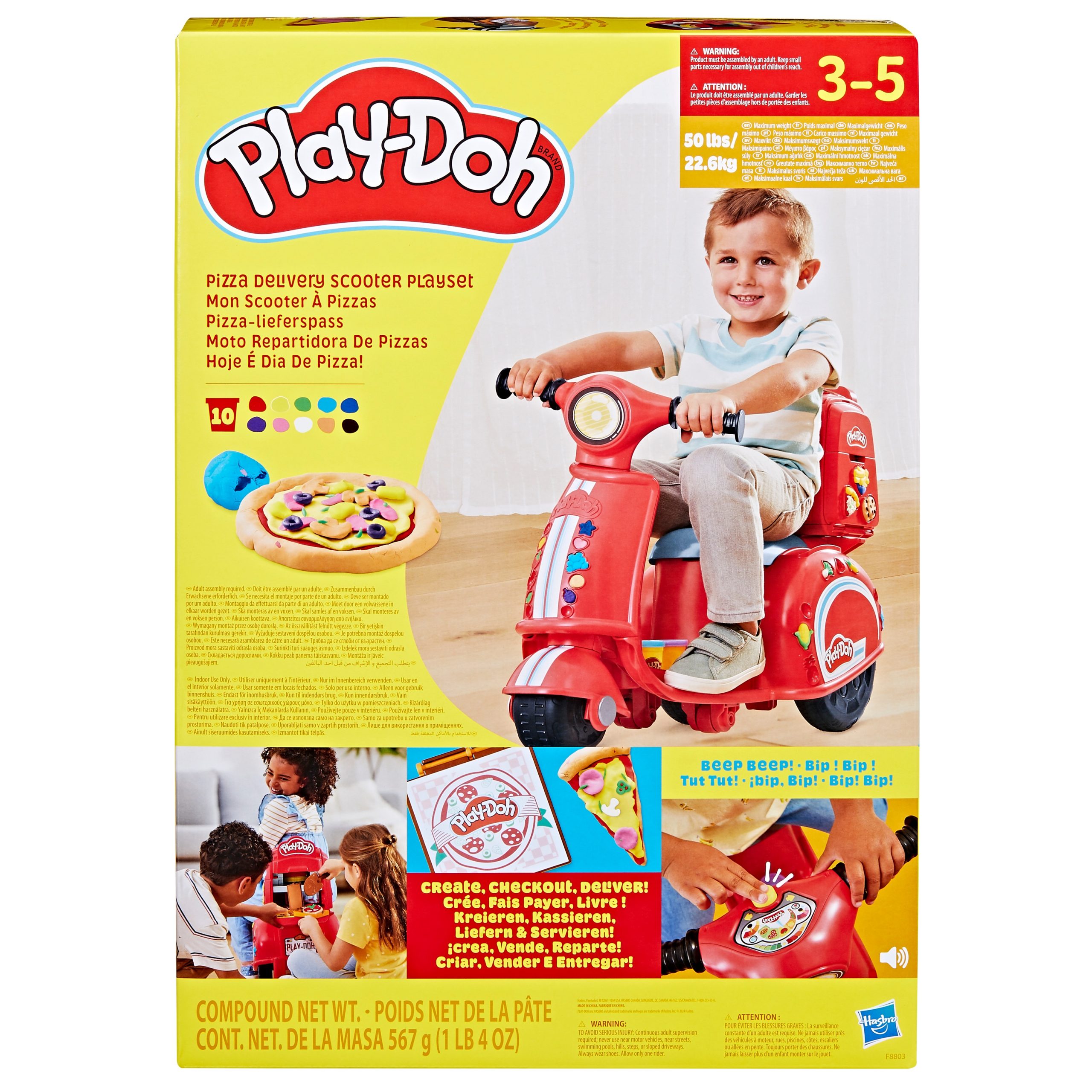 Play-Doh – Žaidimų rinkinys picos pristatymo motoroleris - 49 cm - Image 2
