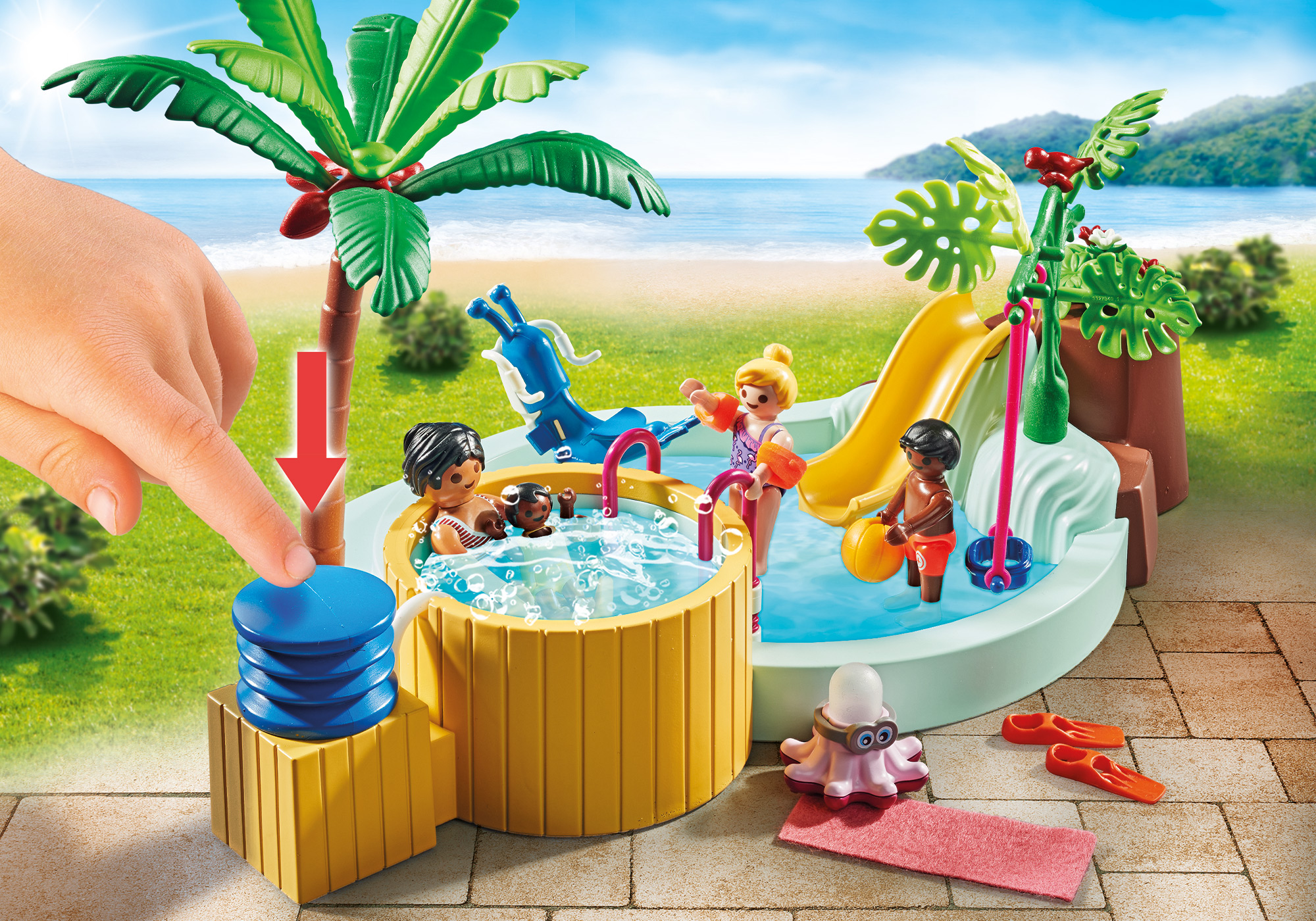 Playmobil - Vaikų baseinas su sūkurine vonia, My Life, 71529 - Image 4