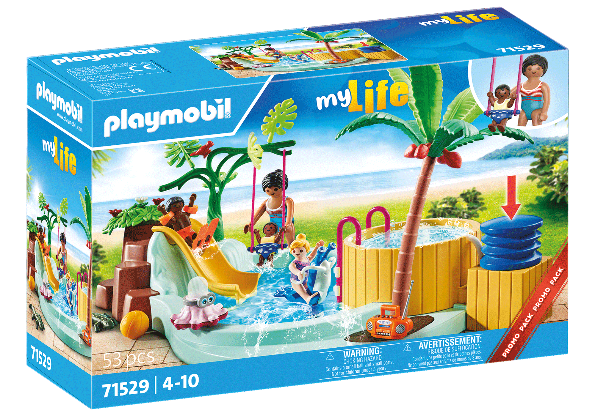 Playmobil - Vaikų baseinas su sūkurine vonia, My Life, 71529