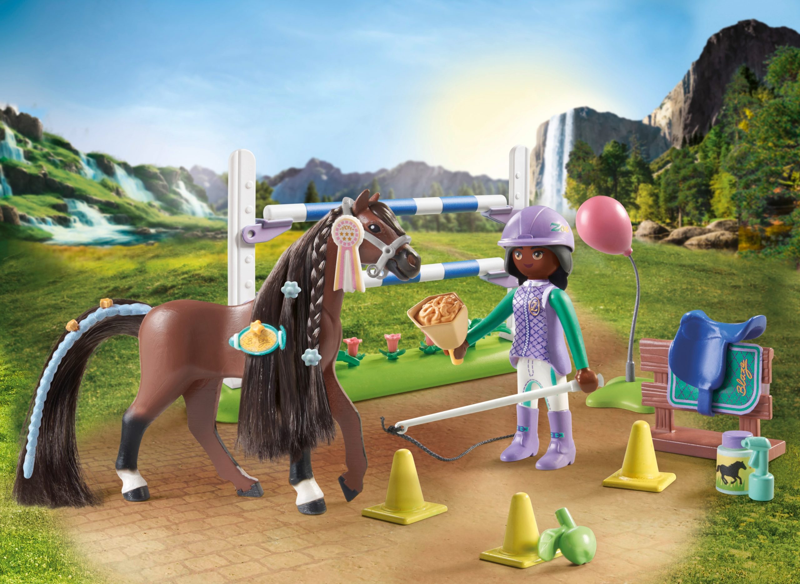 Playmobil – Konkūro arena su Zoe ir Blaze, World of Horses, 71355 - Image 3