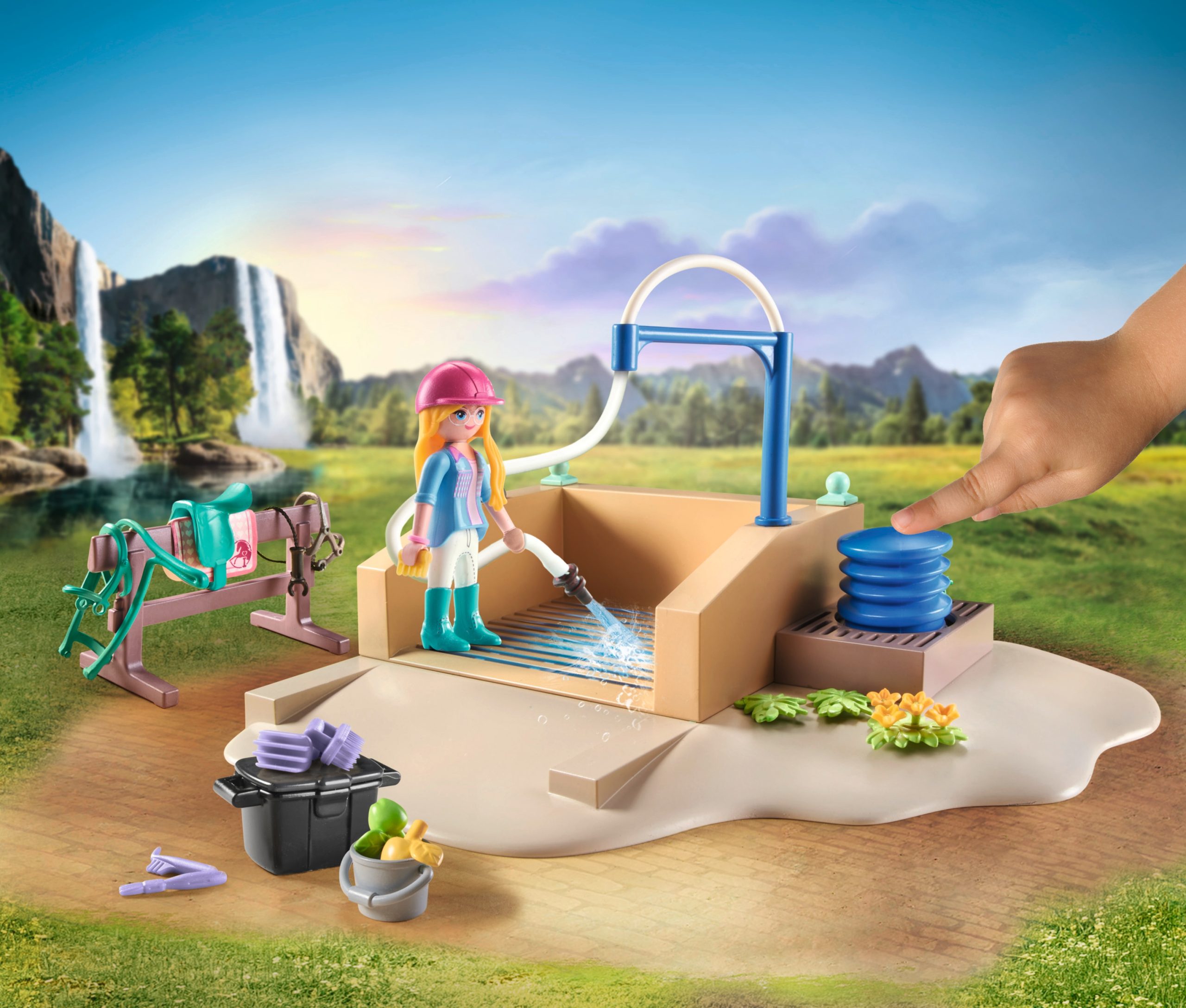 Playmobil – Arklių plovykla su Isabella ir Lioness, World of Horses, 71354 - Image 4