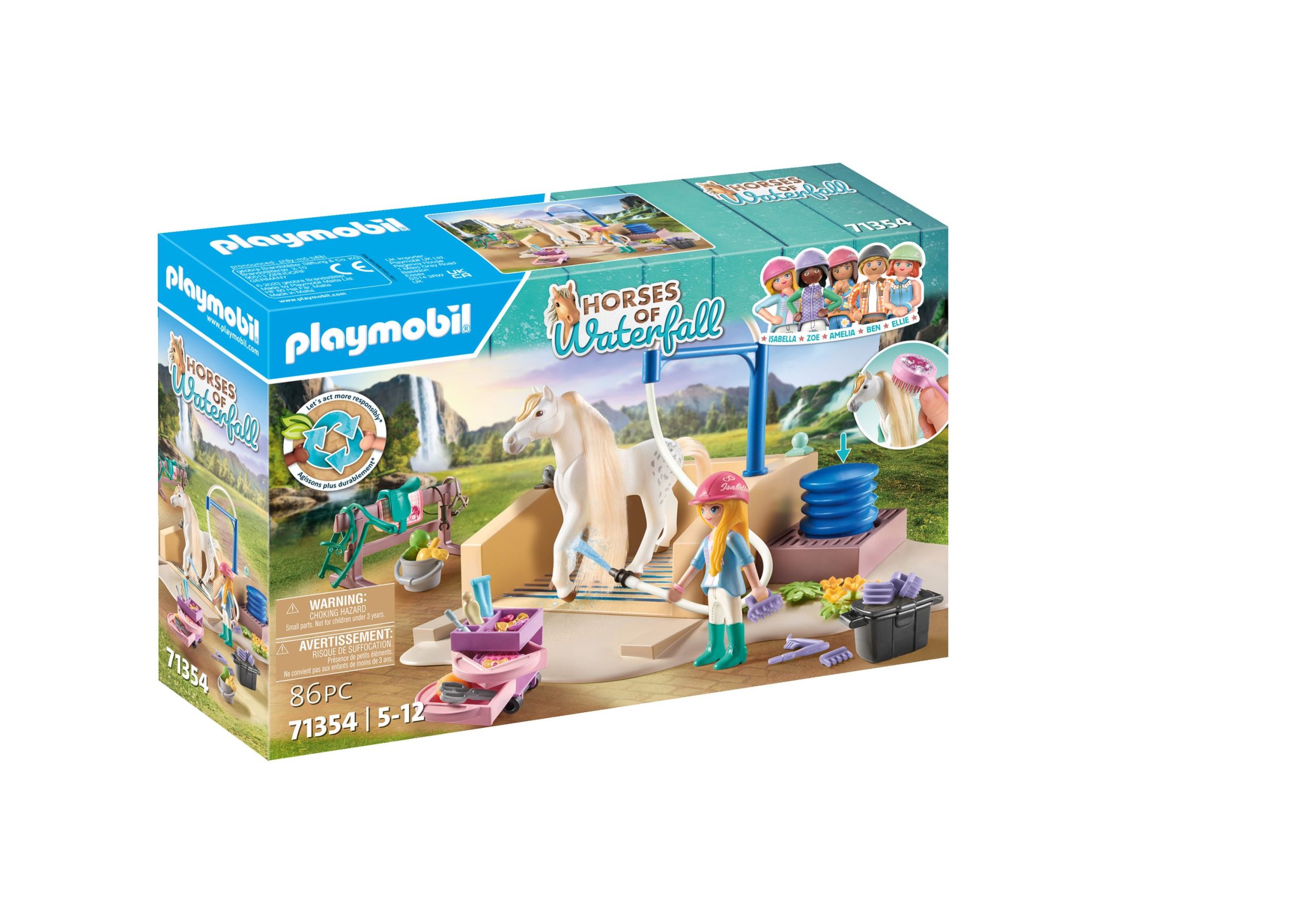 Playmobil – Arklių plovykla su Isabella ir Lioness, World of Horses, 71354