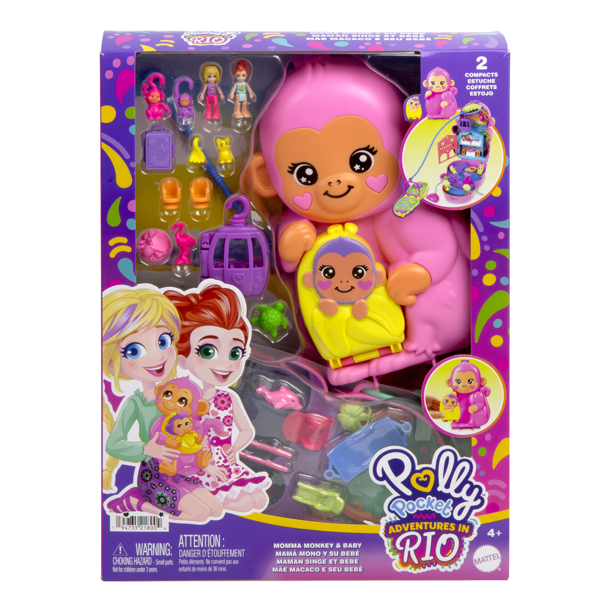 Polly Pocket - Beždžionėlės pramogų rinkinys - Image 7