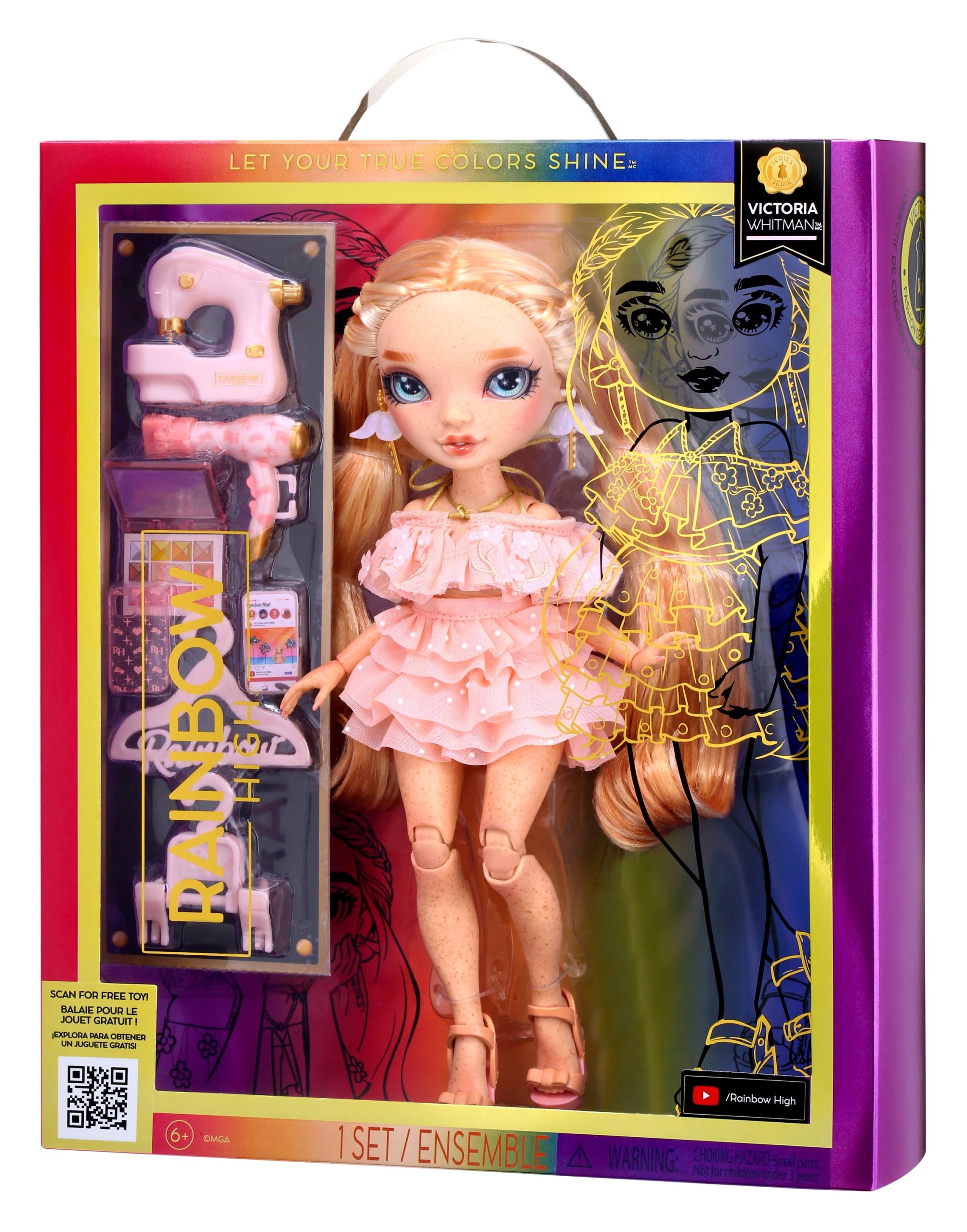 Rainbow High - Lėlytė Strawberry Blond, šviesiai rožinė - Image 6