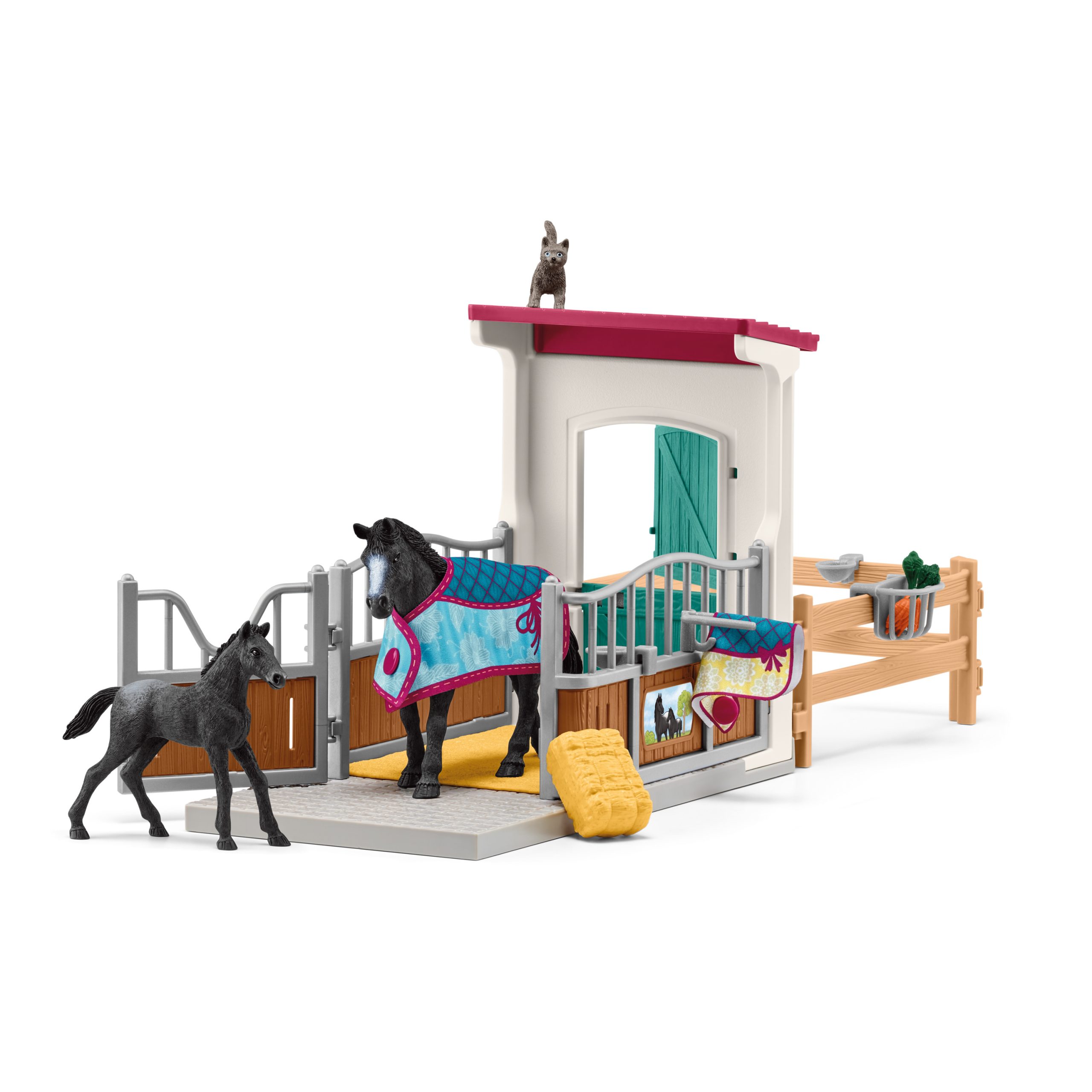 Schleich Horse Club – Žirgų aptvaras su kumele ir kumeliuku - Image 2
