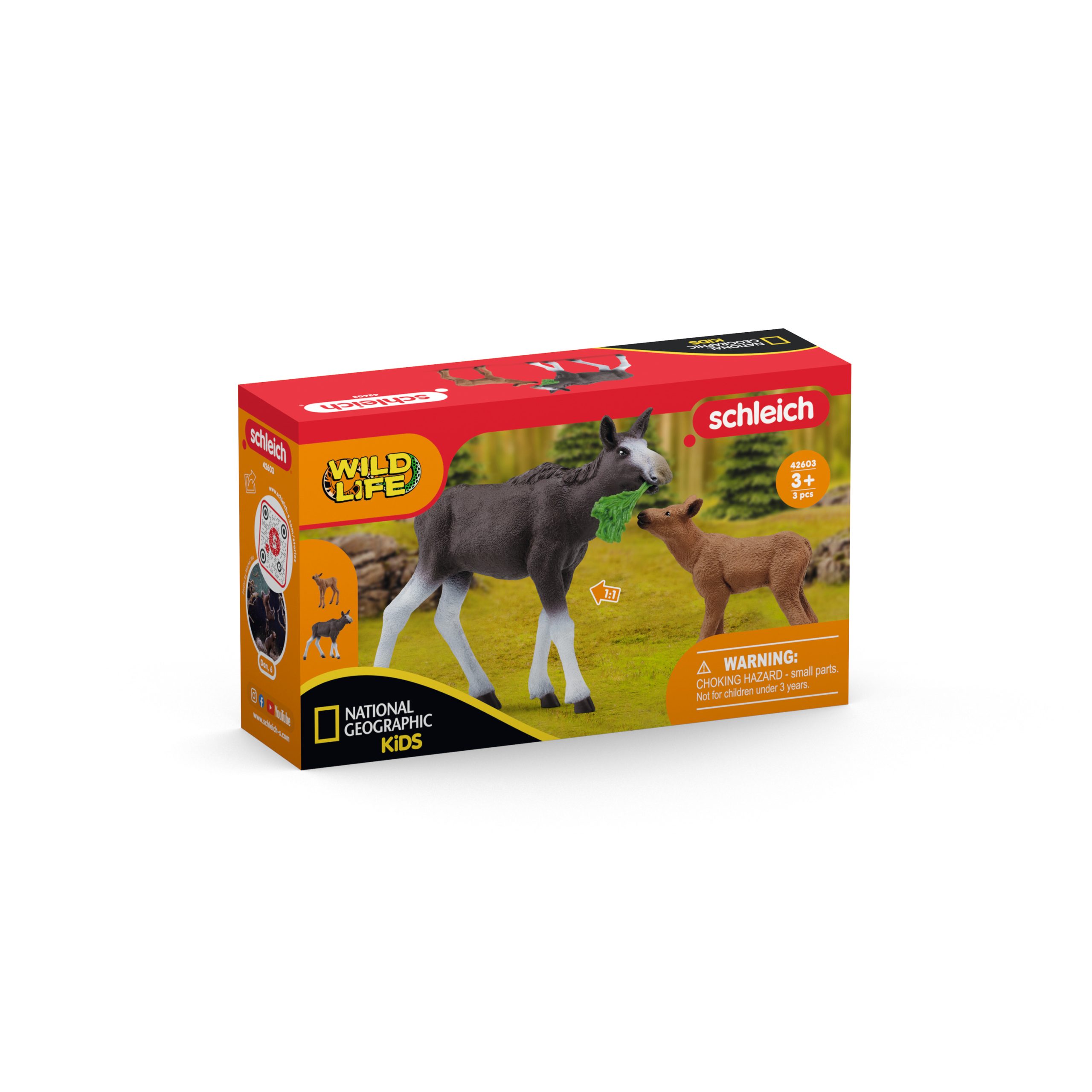 Schleich Wild Life - Briedžio patelė su briedžiuku
