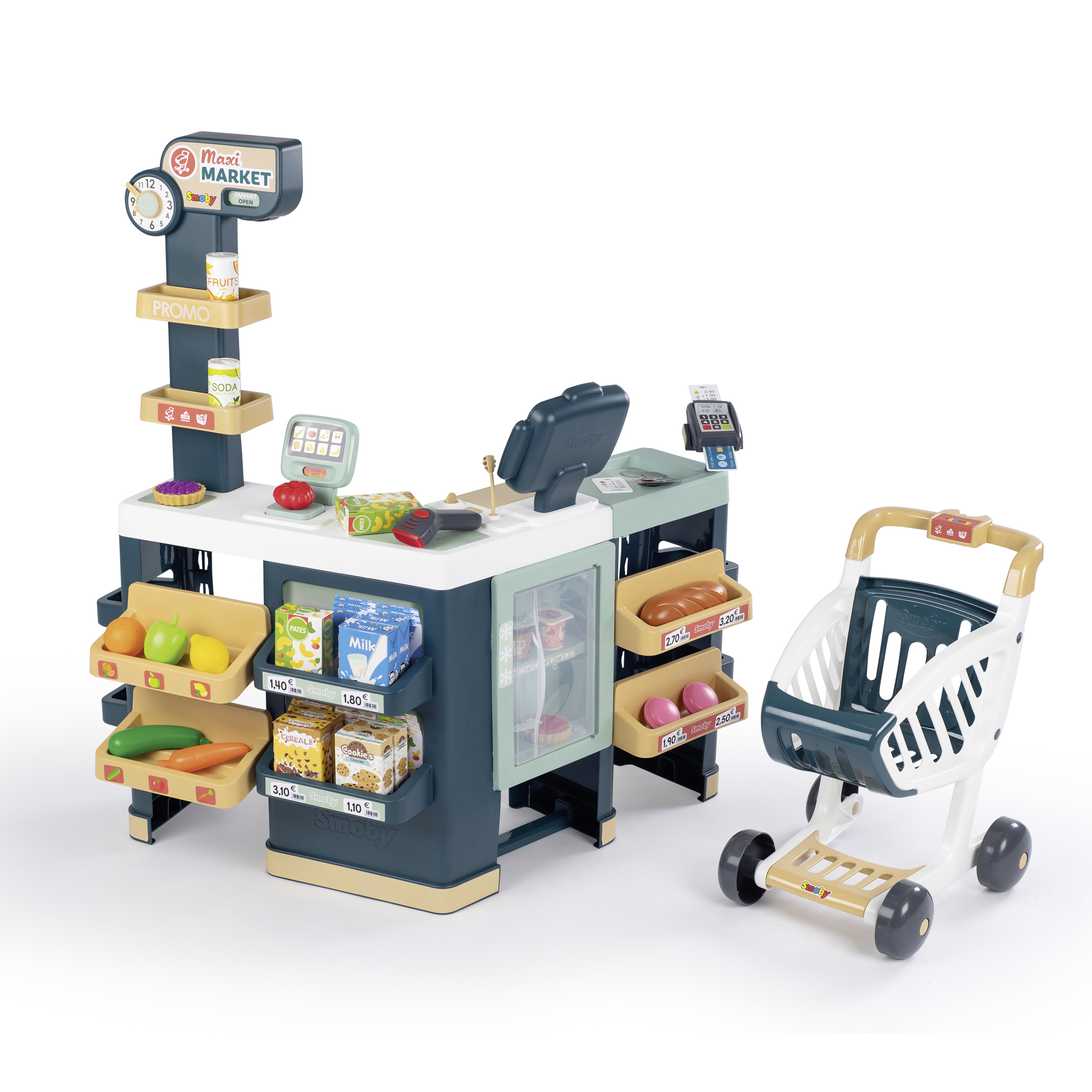 Smoby - Žaislinė parduotuvė su vežimėliu Maxi Market - Image 2