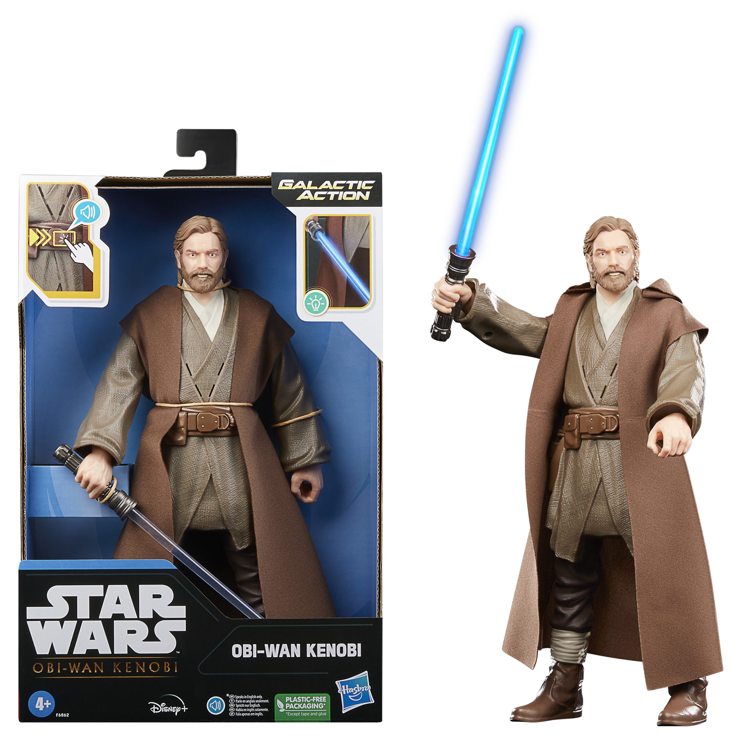 Star Wars – Interaktyvi veiksmo figūrėlė Galaktikos Obi-Wan Kenobi - 30 cm