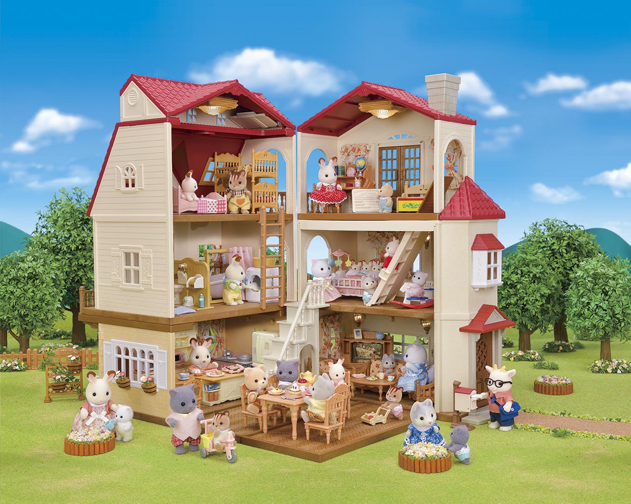 Sylvanian Families – Užmiesčio namas raudonu stogu - Image 6