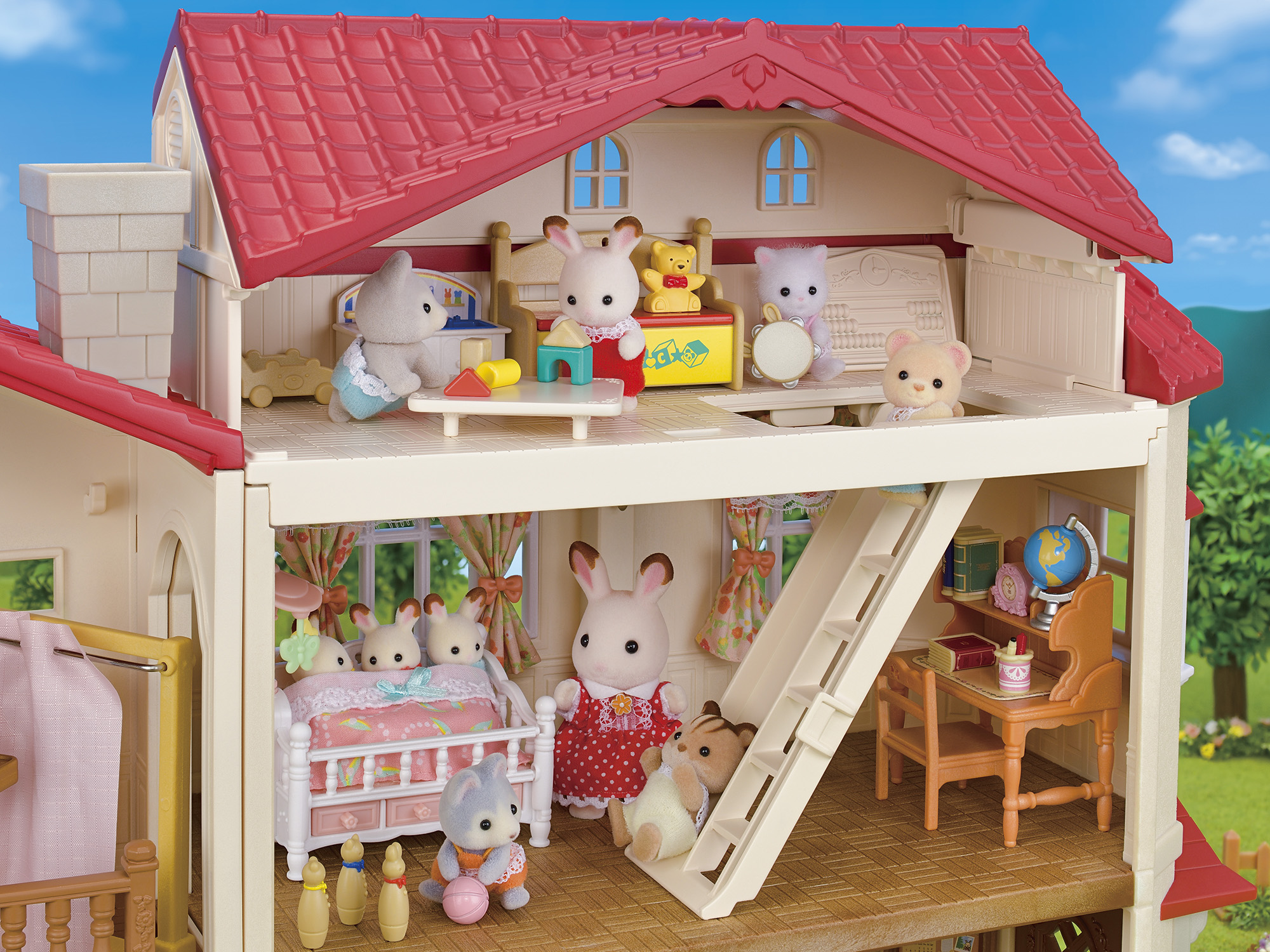 Sylvanian Families – Kaimo namas su raudonu stogu - Image 11