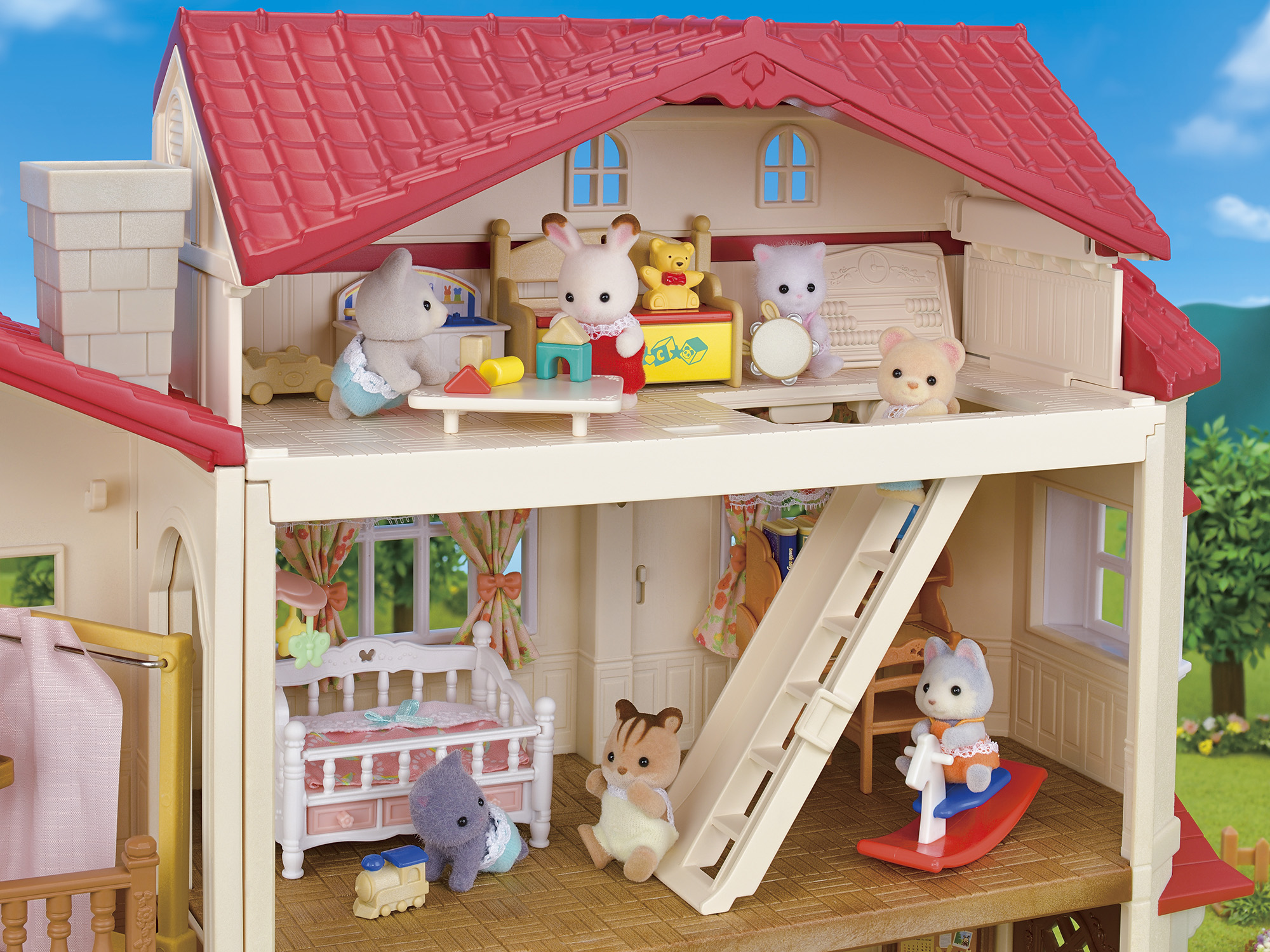 Sylvanian Families – Kaimo namas su raudonu stogu - Image 12