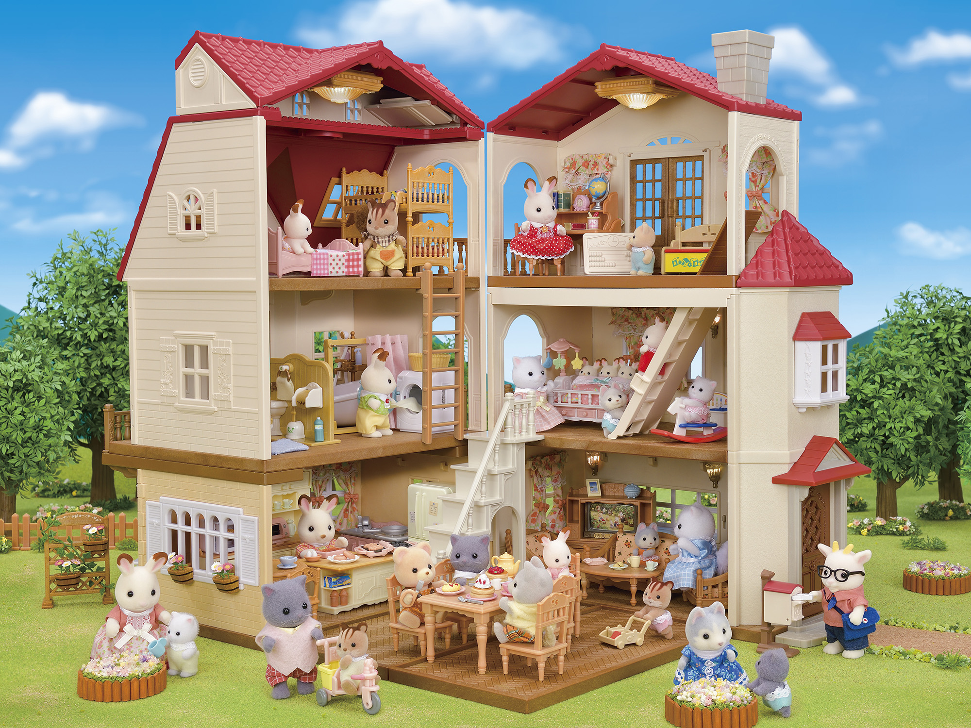 Sylvanian Families – Kaimo namas su raudonu stogu - Image 18