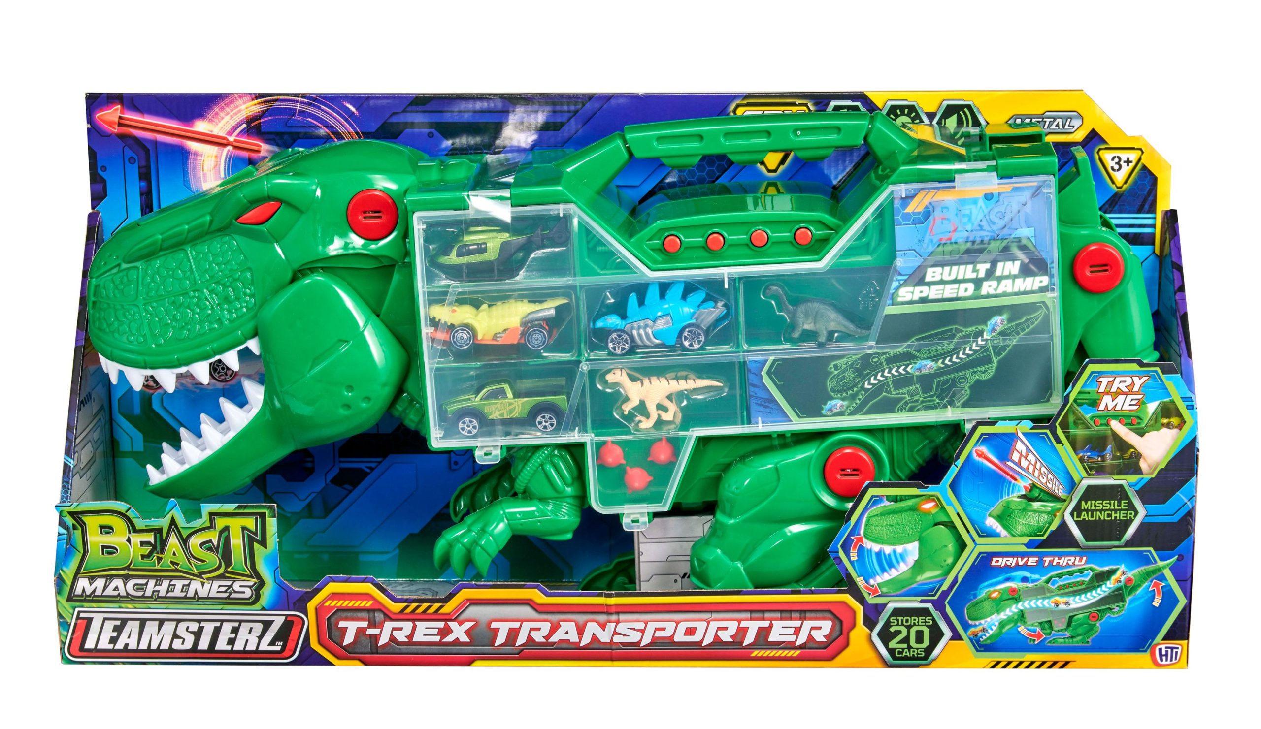 Teamsterz Beast Machines - Transporteris T-Rex su 6 automobiliais
