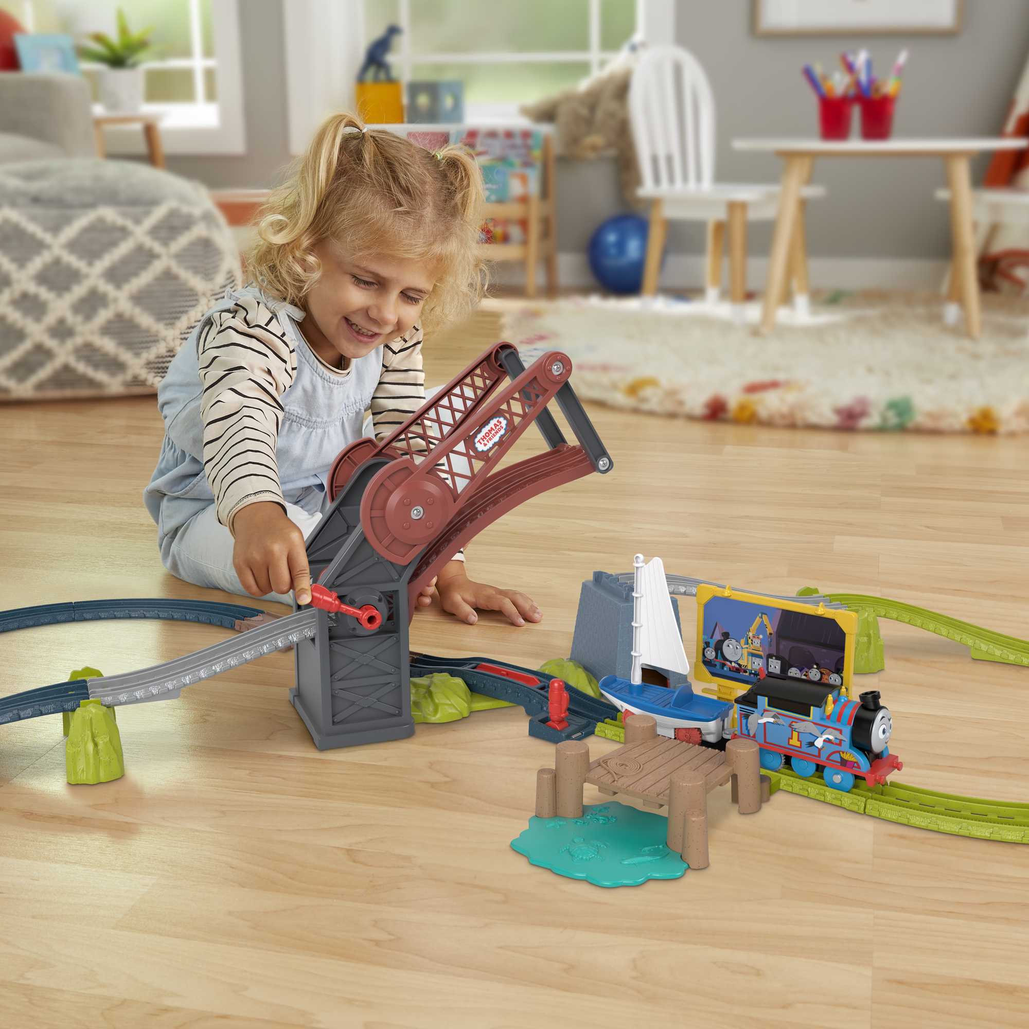 Thomas and Friends - Žaidimo rinkinys su pakeliamuoju tiltu, HGX65 - Image 2