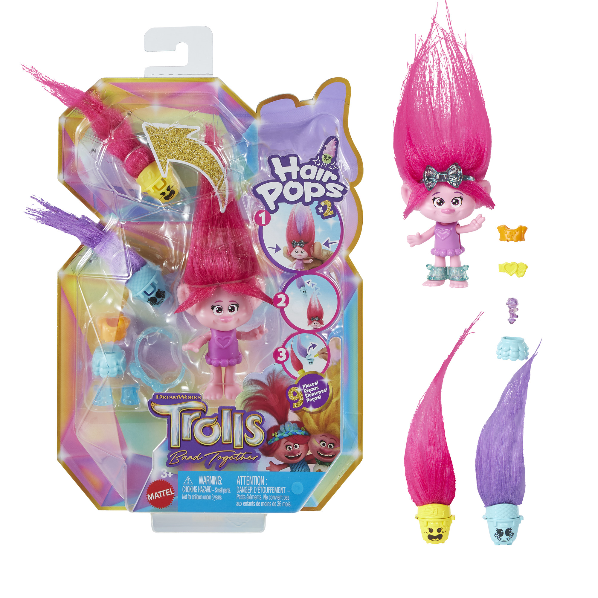 Trolls - Plaukų siurprizų rinkinukas – Popytė
