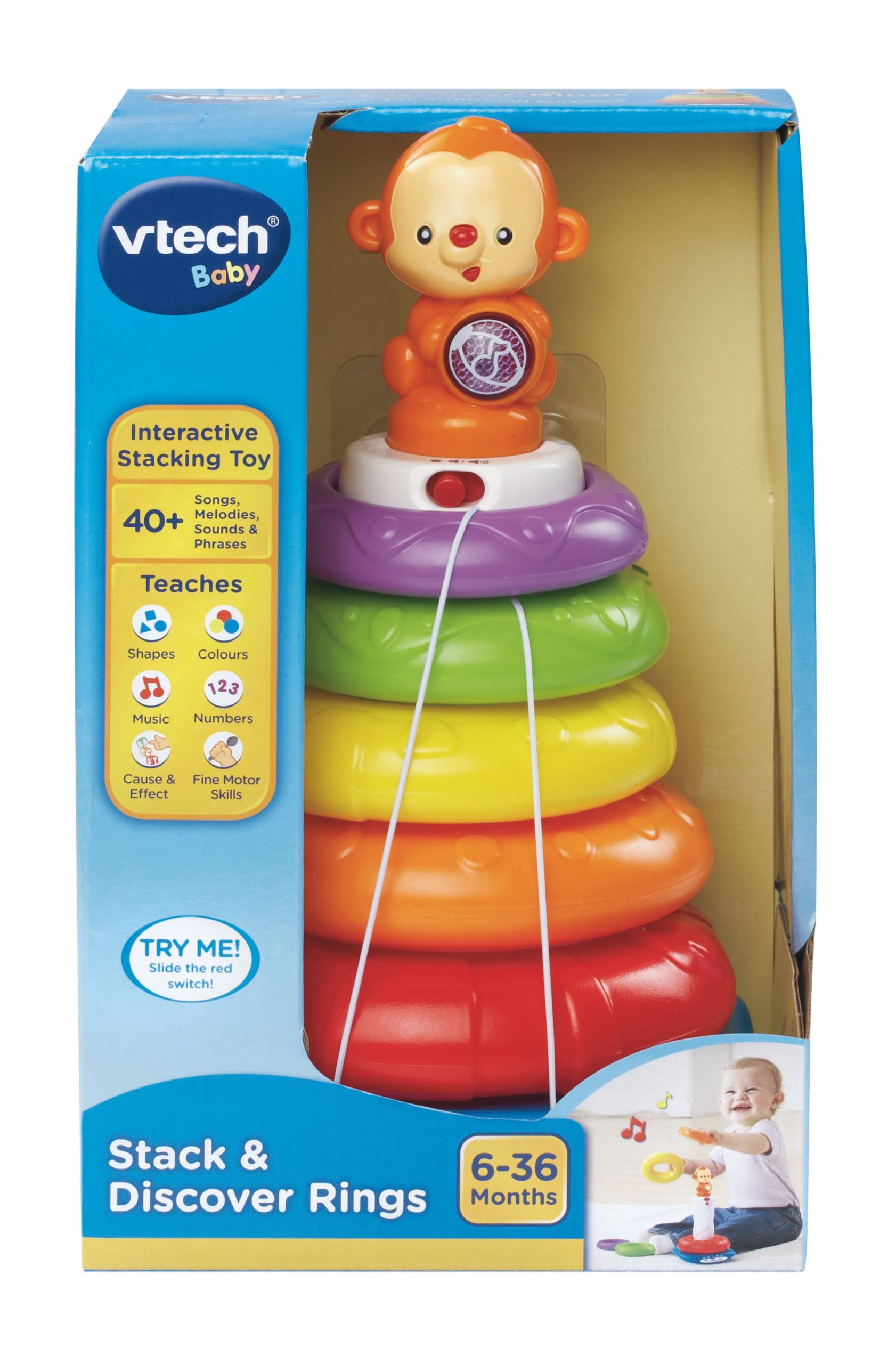 Vtech – Žiedelių piramidė „Beždžionėlė"